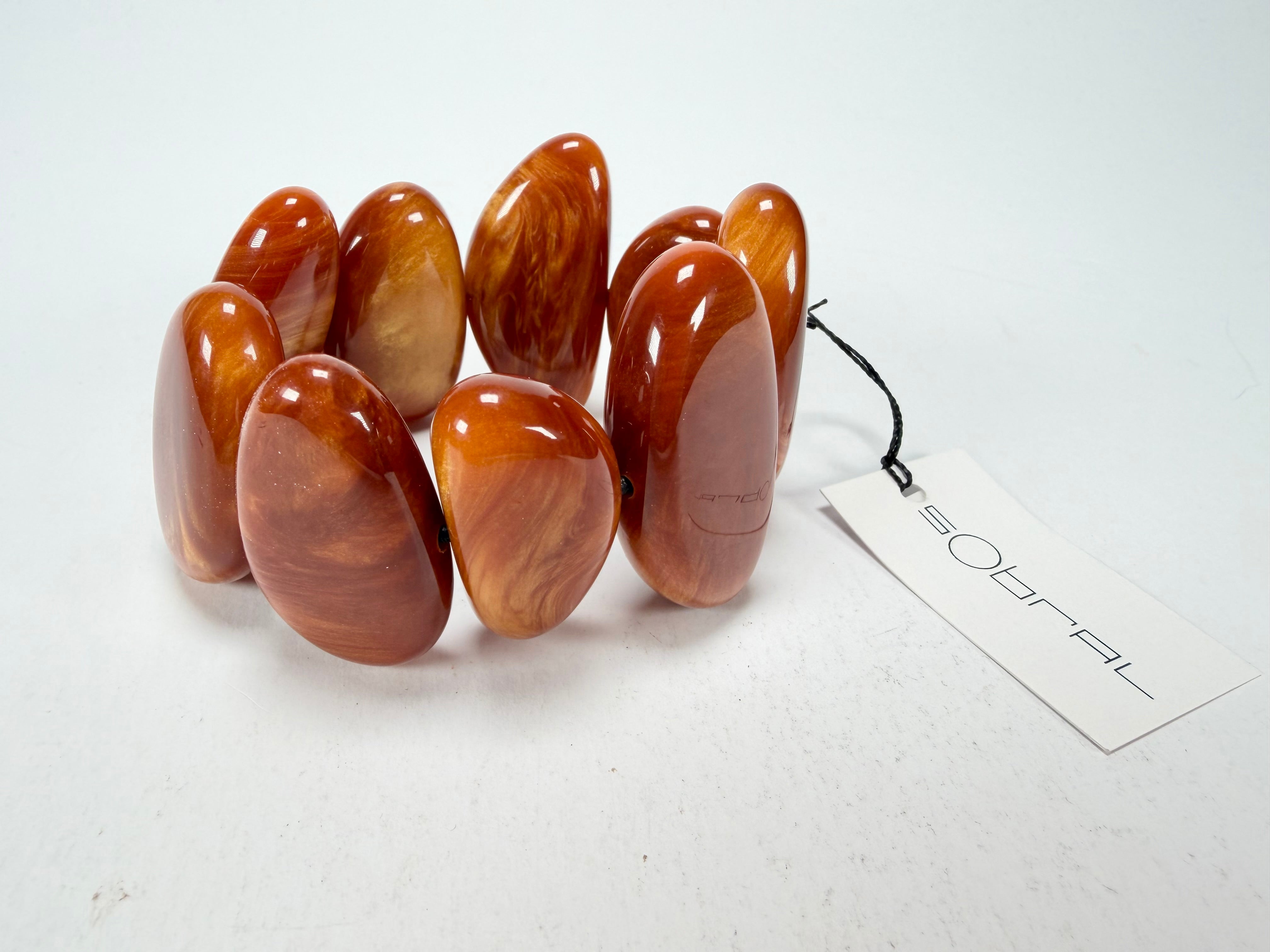 Sobral - Honey "Onda" Elasticated Resin Bracelet ( 005329 )