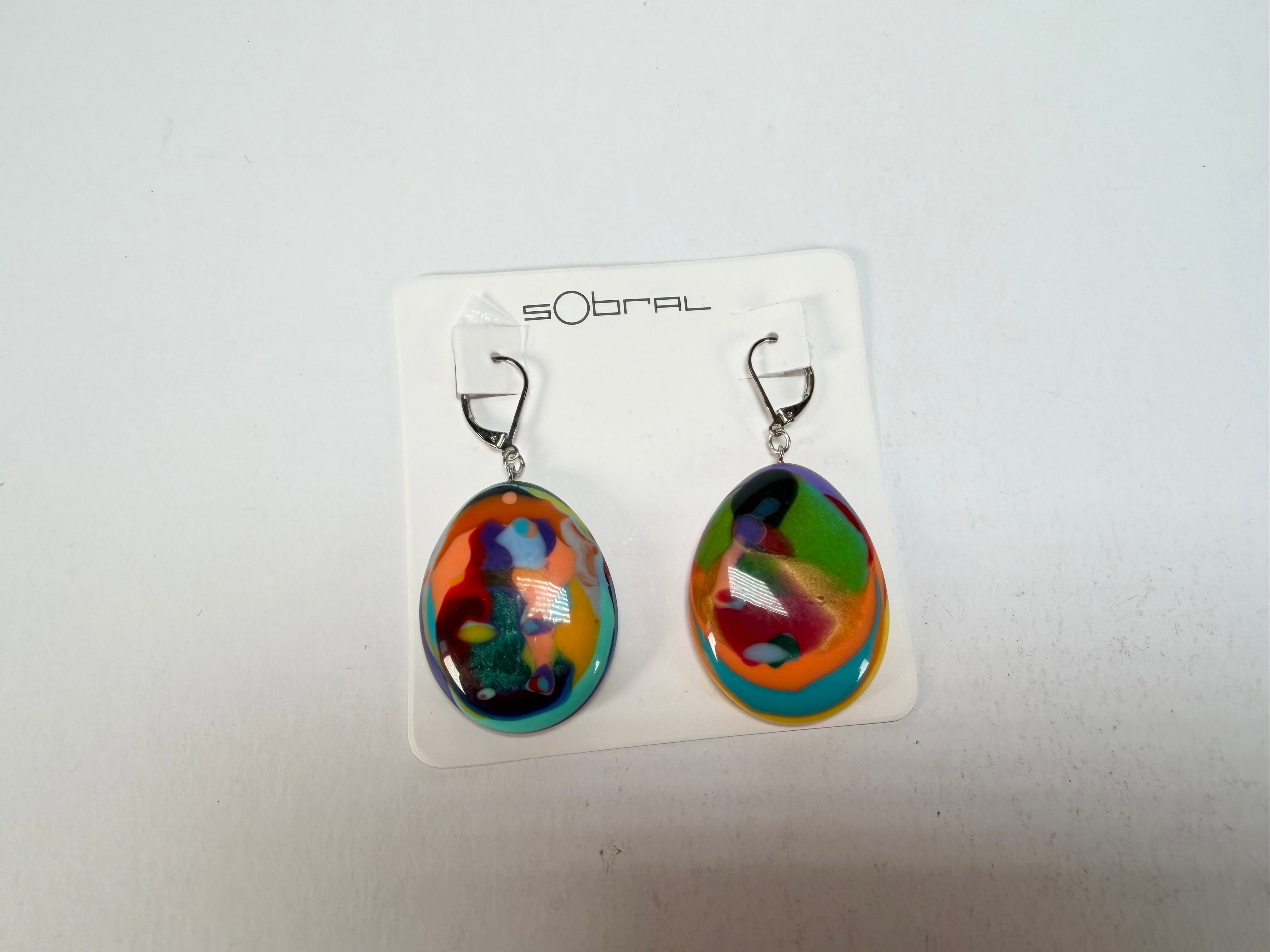 Sobral - Multi-Colour "Inusitado" K Resin Earrings ( 004195 )