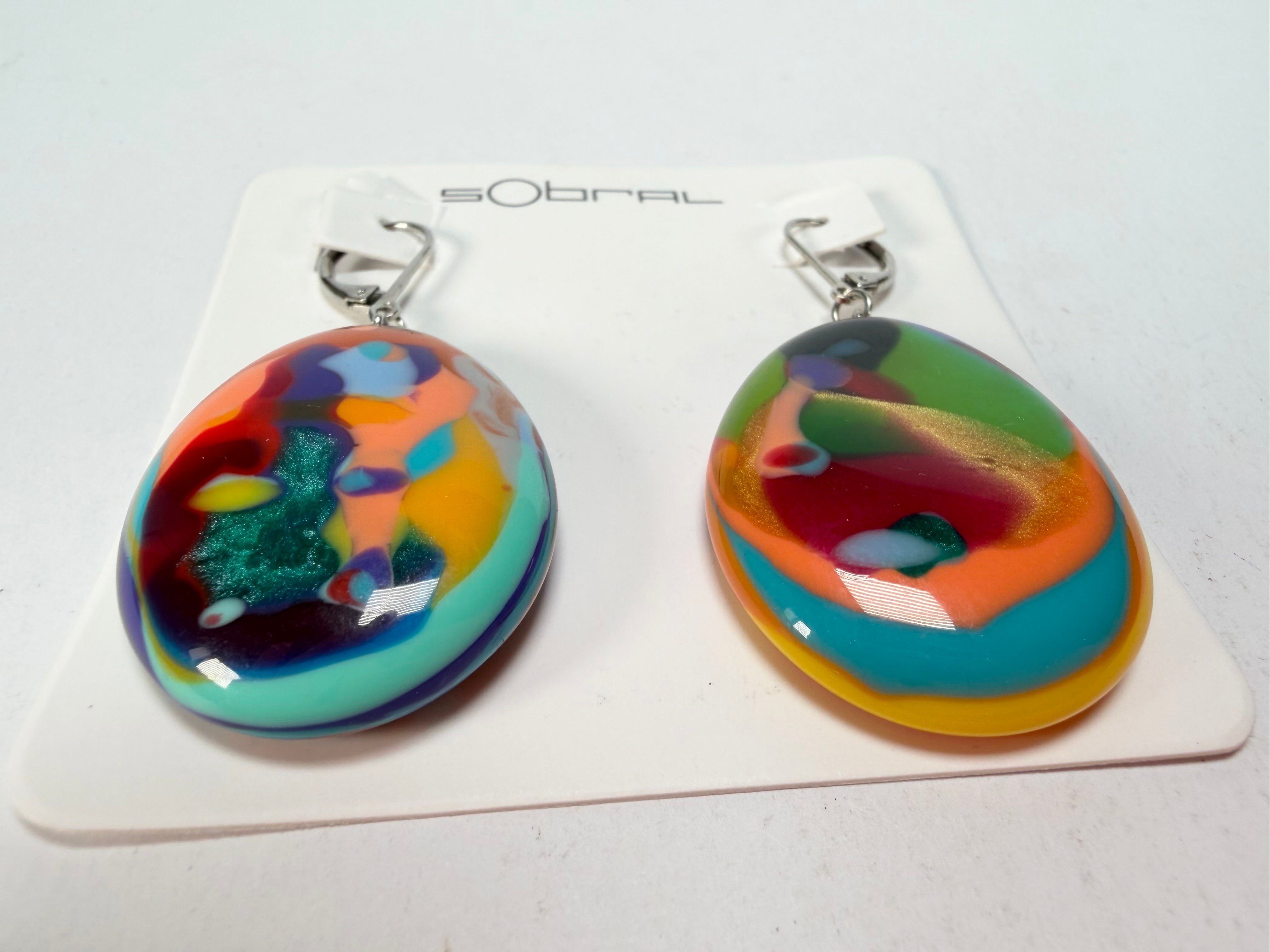 Sobral - Multi-Colour "Inusitado" K Resin Earrings ( 004195 )
