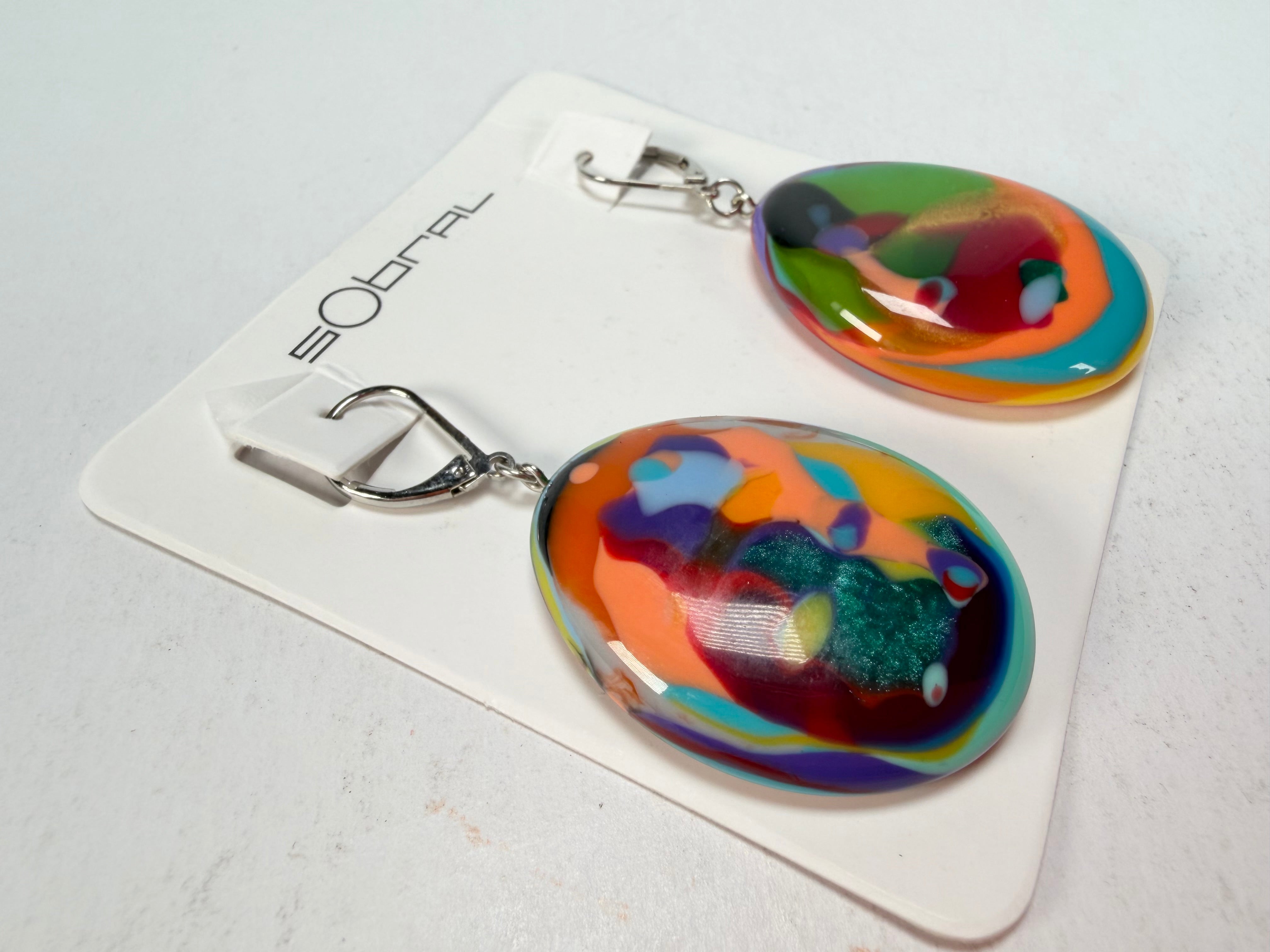 Sobral - Multi-Colour "Inusitado" K Resin Earrings ( 004195 )