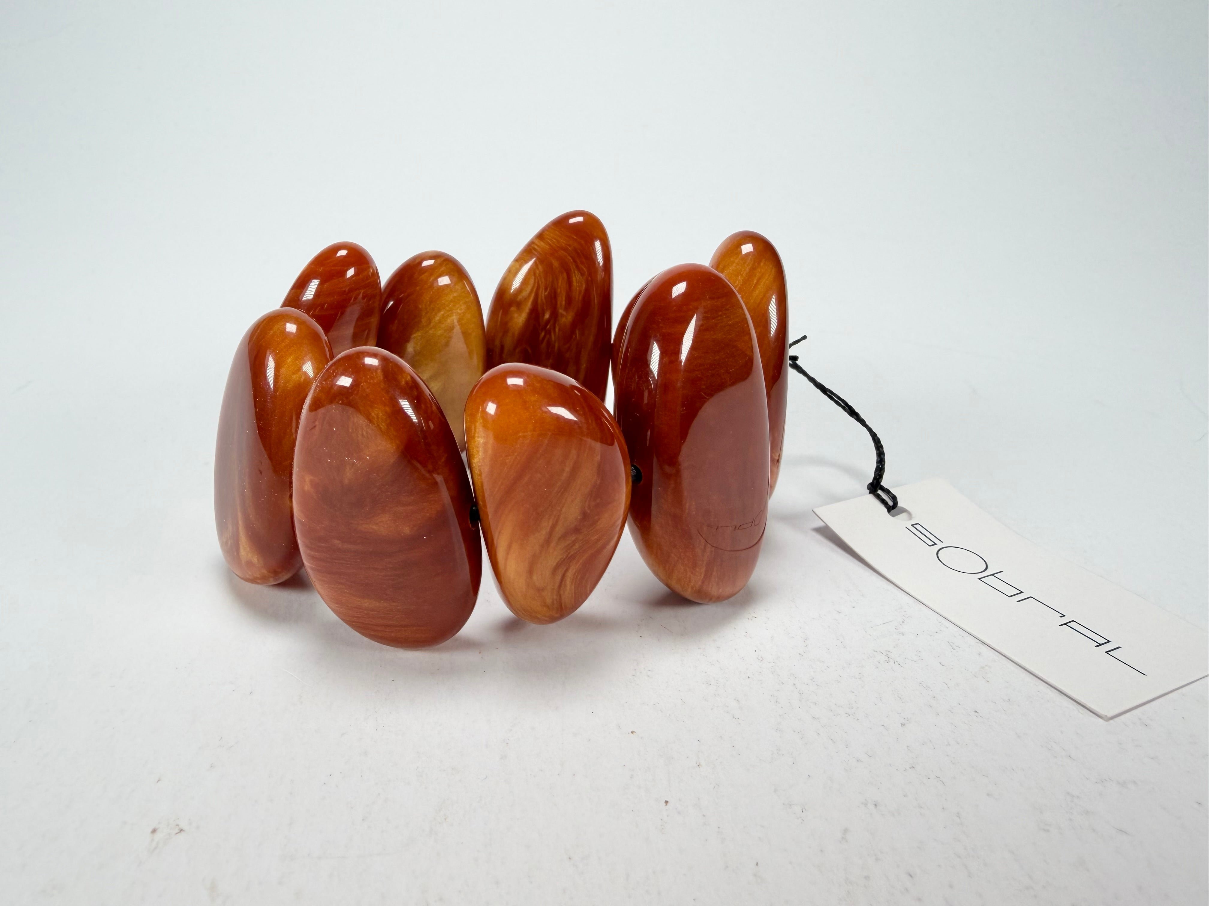 Sobral - Honey "Onda" Elasticated Resin Bracelet ( 005329 )