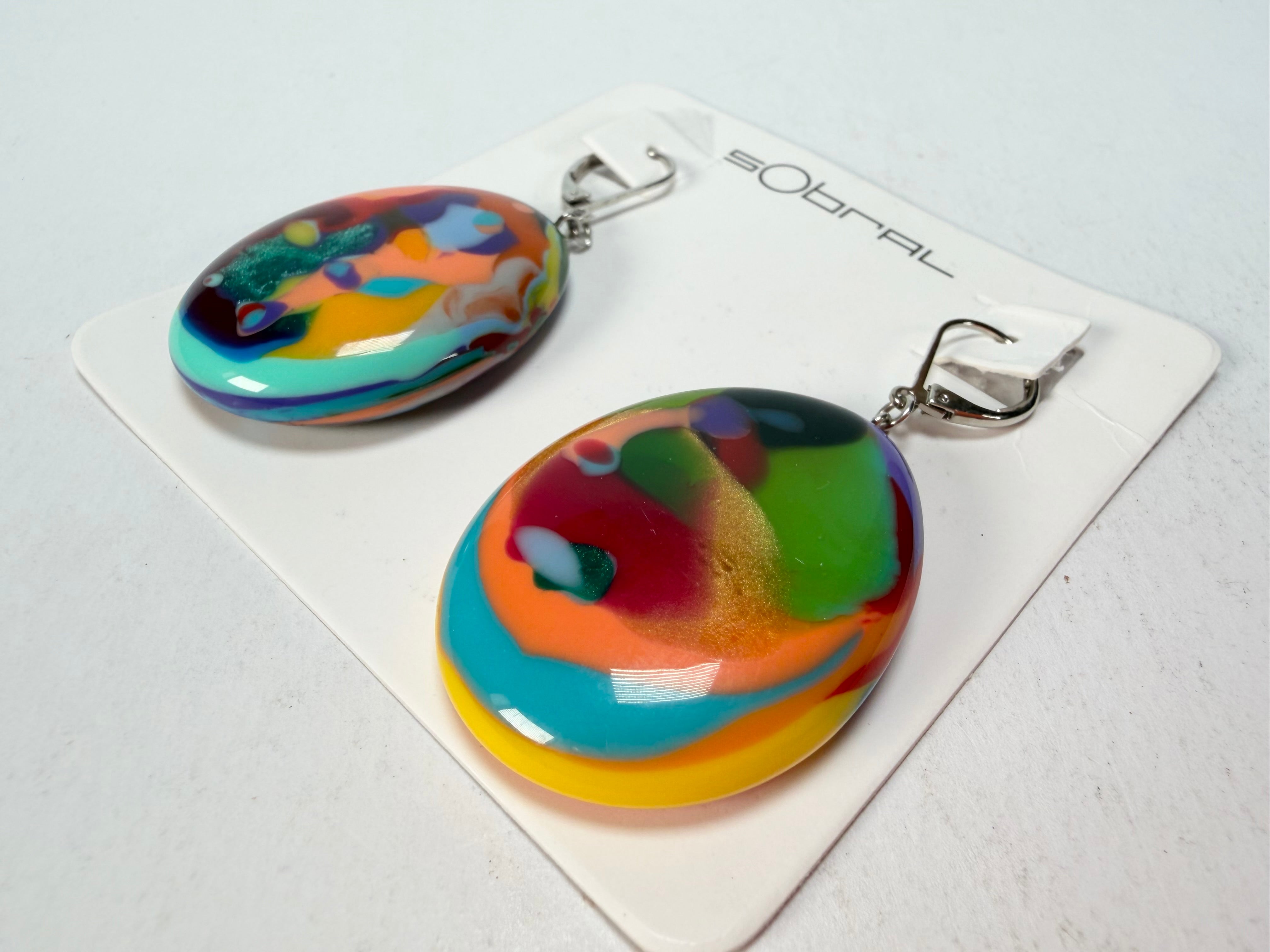 Sobral - Multi-Colour "Inusitado" K Resin Earrings ( 004195 )