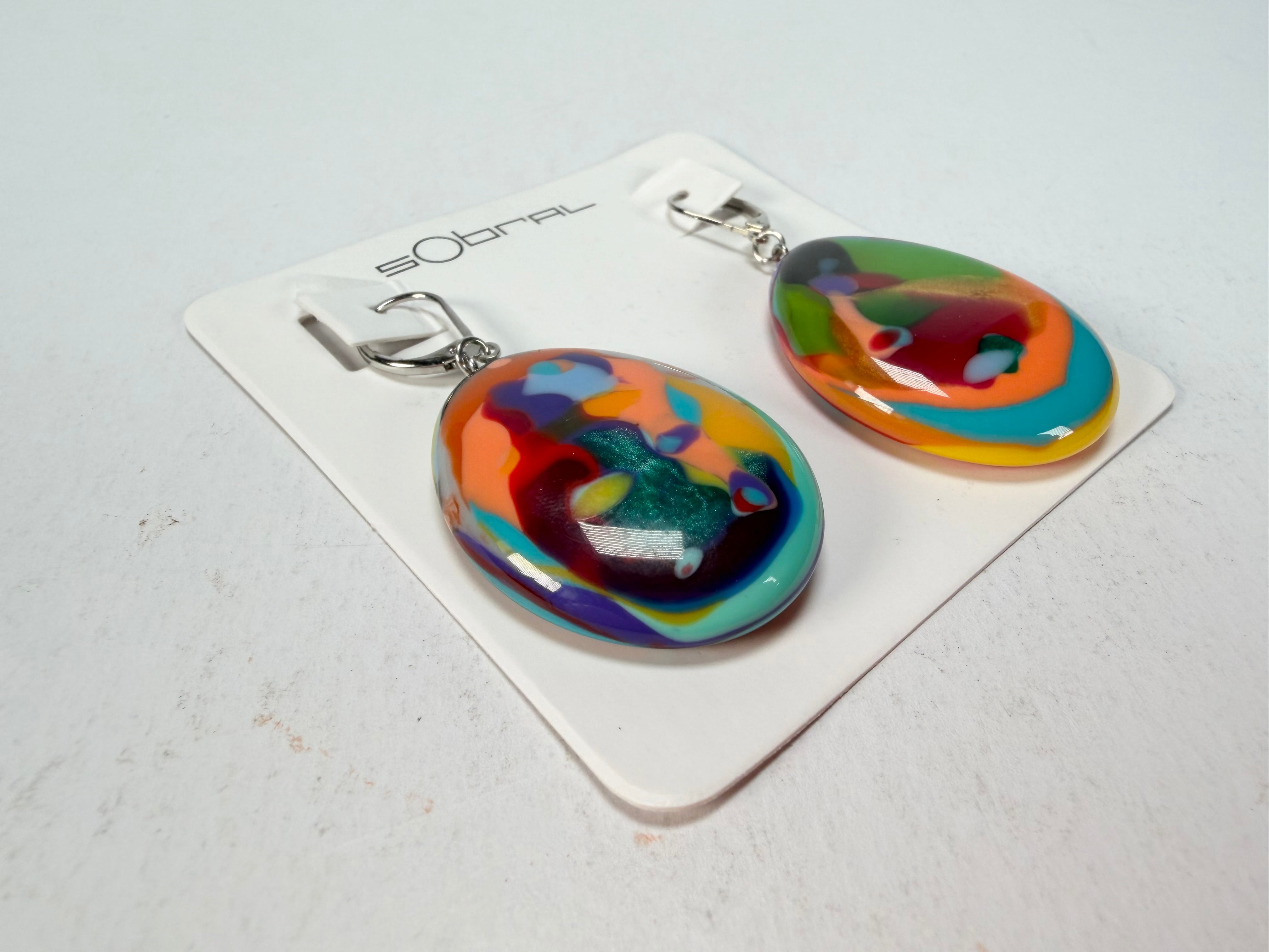 Sobral - Multi-Colour "Inusitado" K Resin Earrings ( 004195 )