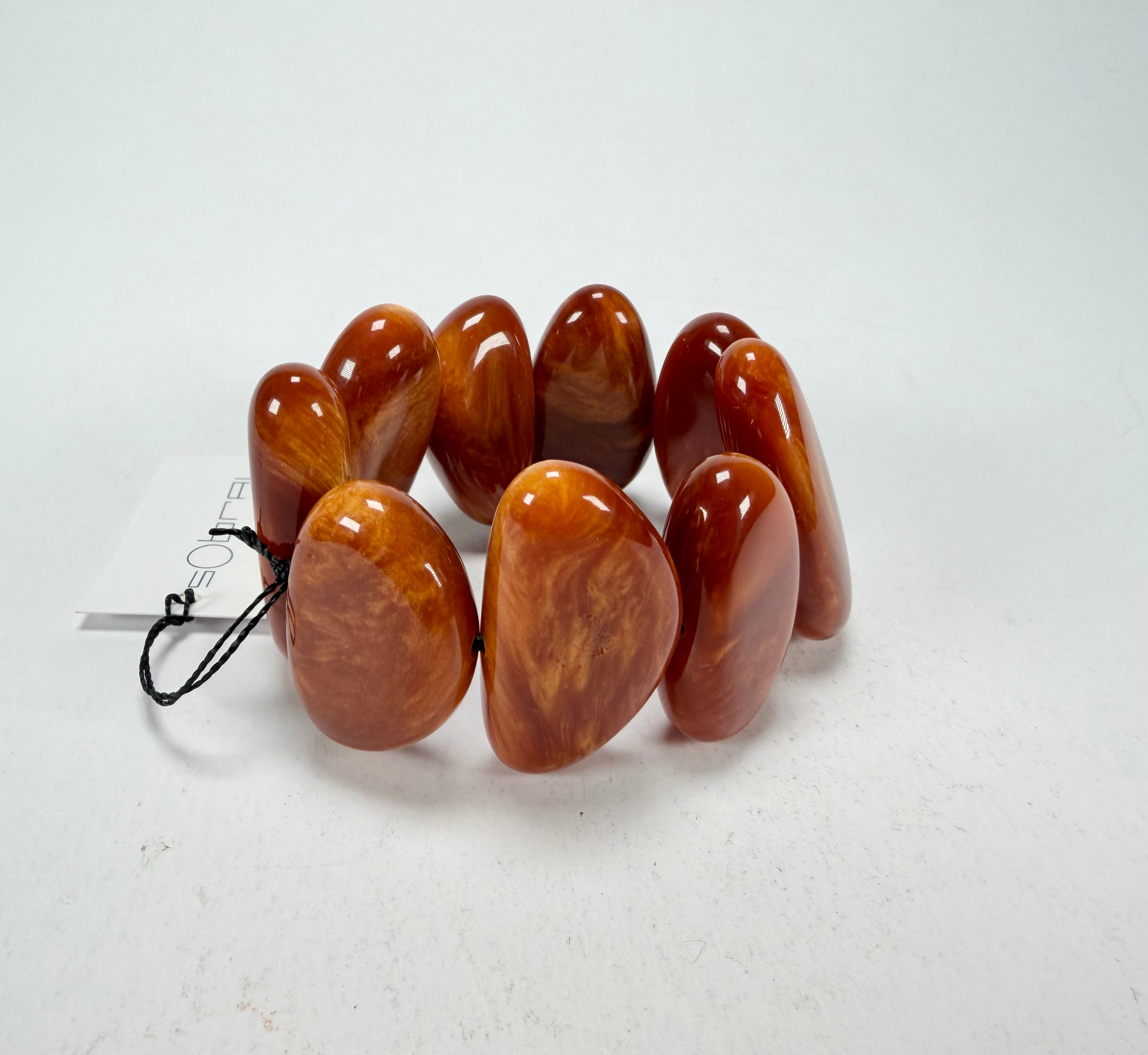 Sobral - Honey "Onda" Elasticated Resin Bracelet ( 005329 )