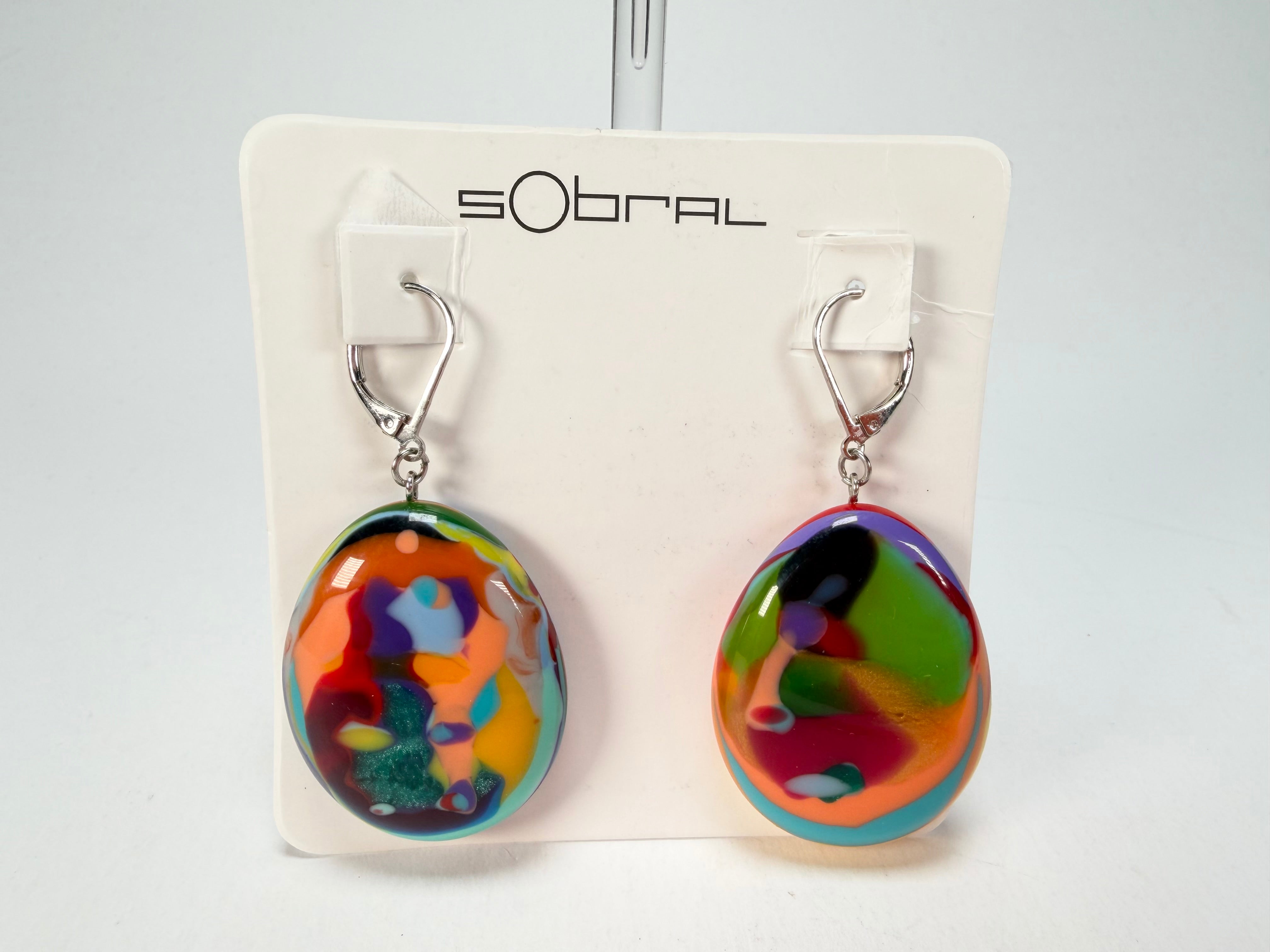 Sobral - Multi-Colour "Inusitado" K Resin Earrings ( 004195 )
