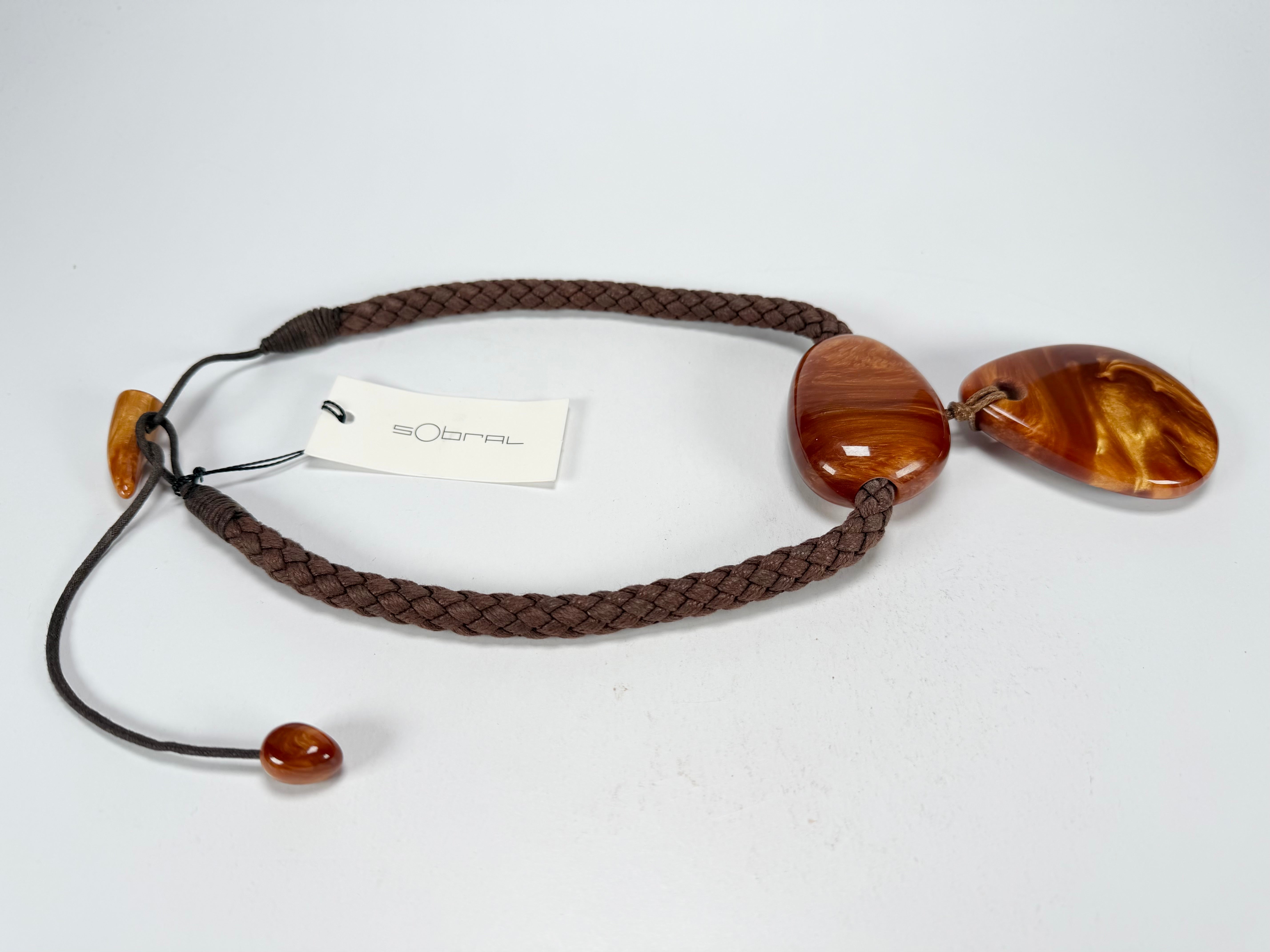 Sobral - Honey "Bee" Resin Necklace ( 005504 )