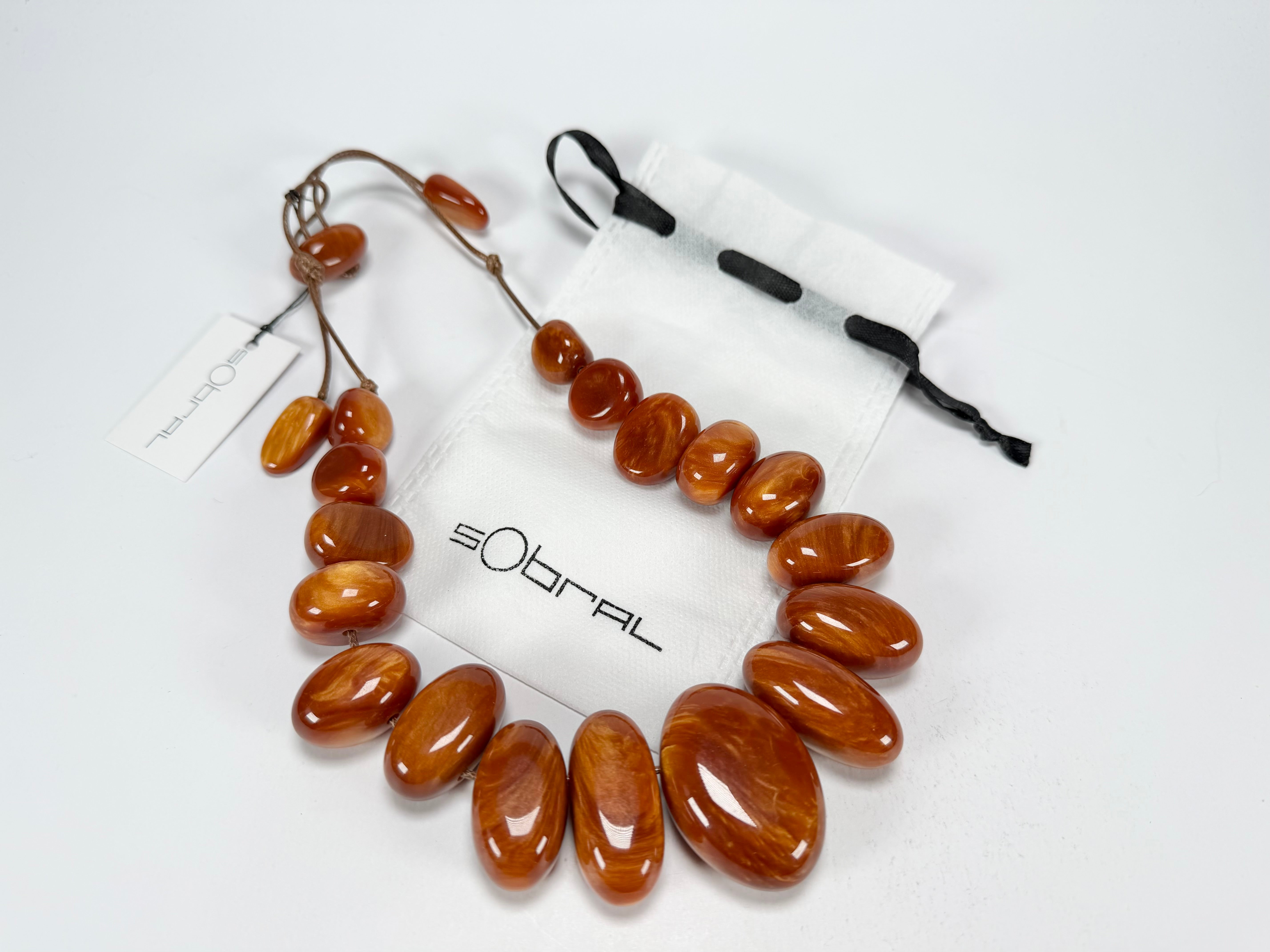 Sobral - Honey "Monica" Resin Necklace ( 005412 )