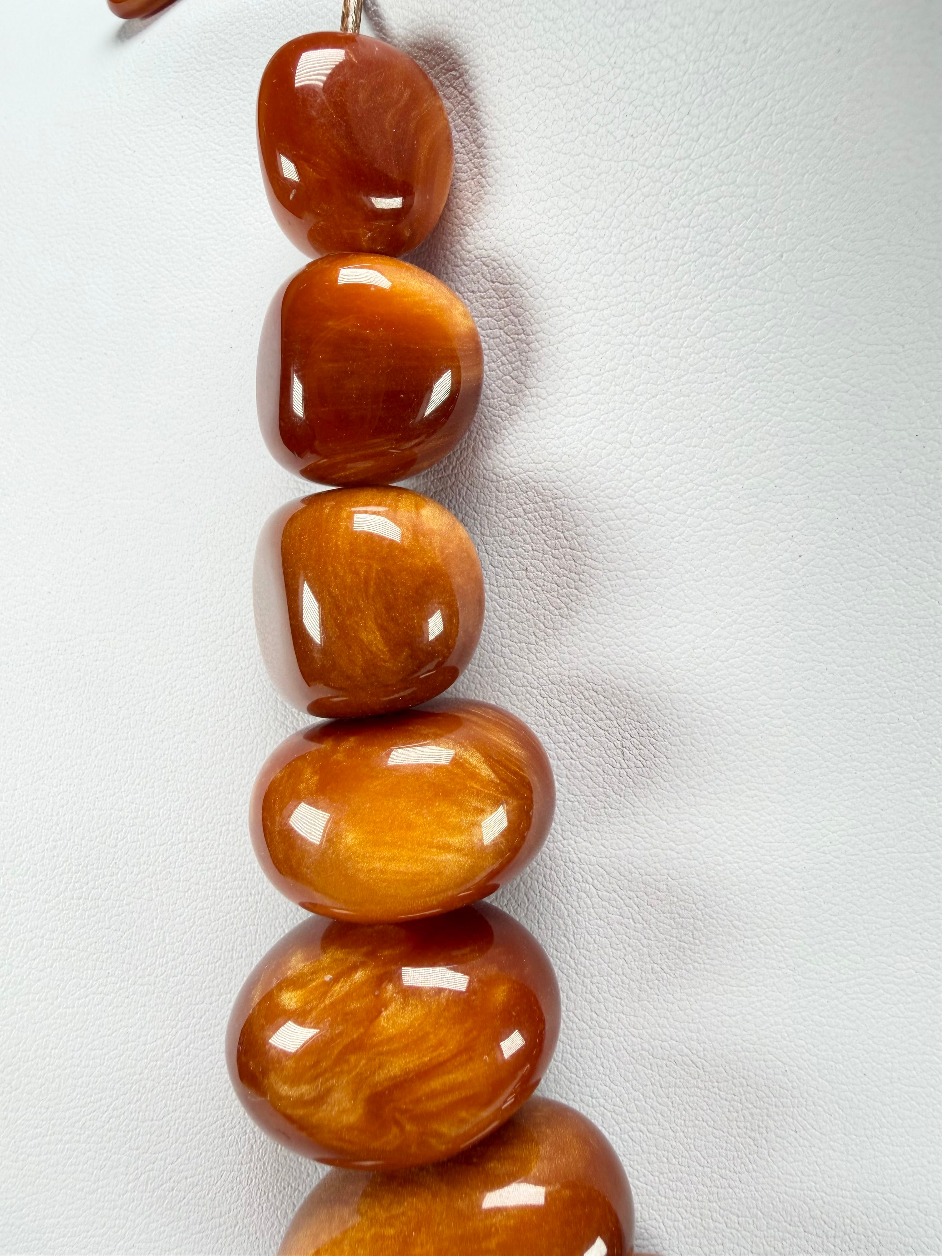 Sobral - Honey "Monica" Resin Necklace ( 005412 )