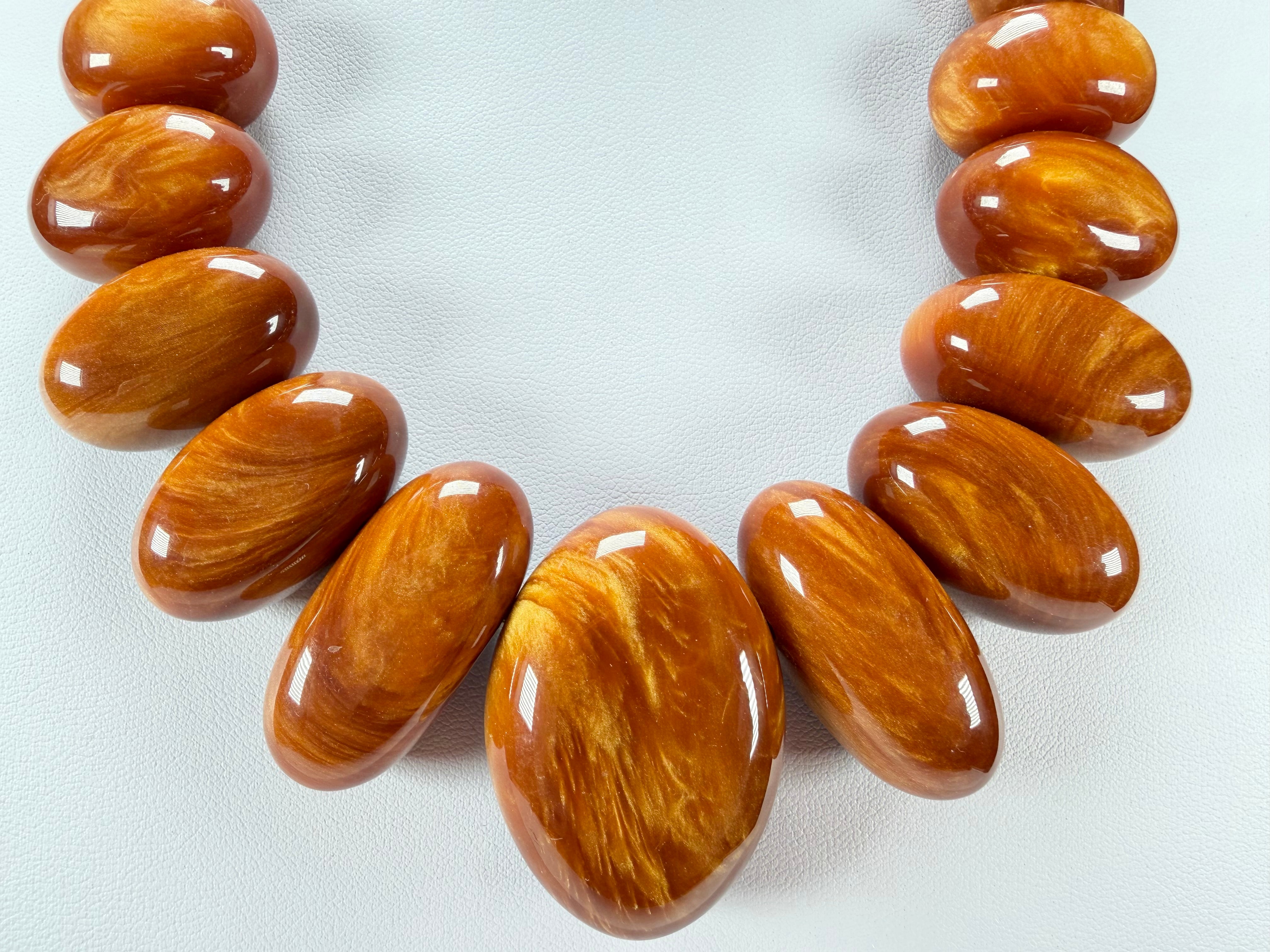 Sobral - Honey "Monica" Resin Necklace ( 005412 )