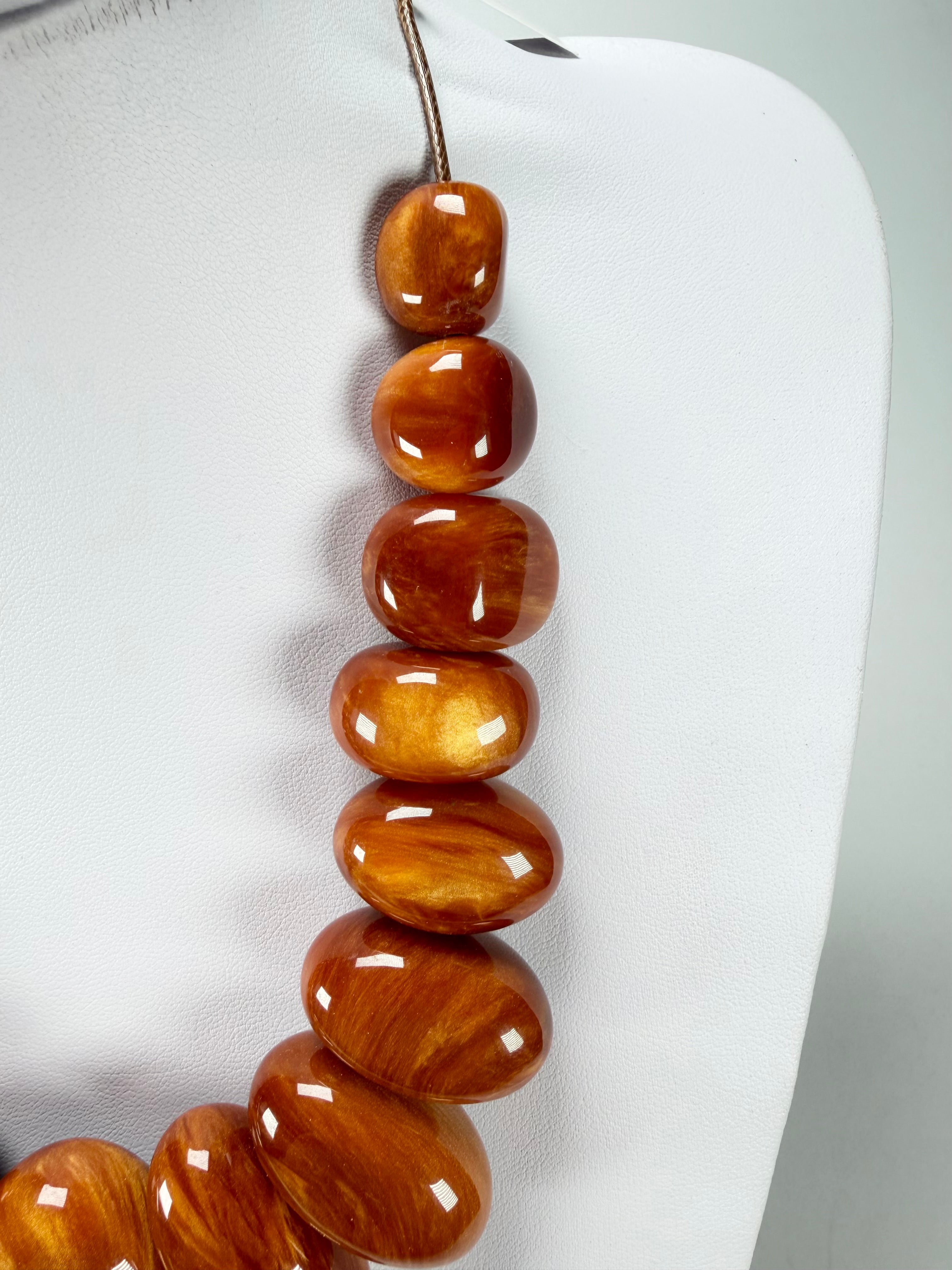 Sobral - Honey "Monica" Resin Necklace ( 005412 )