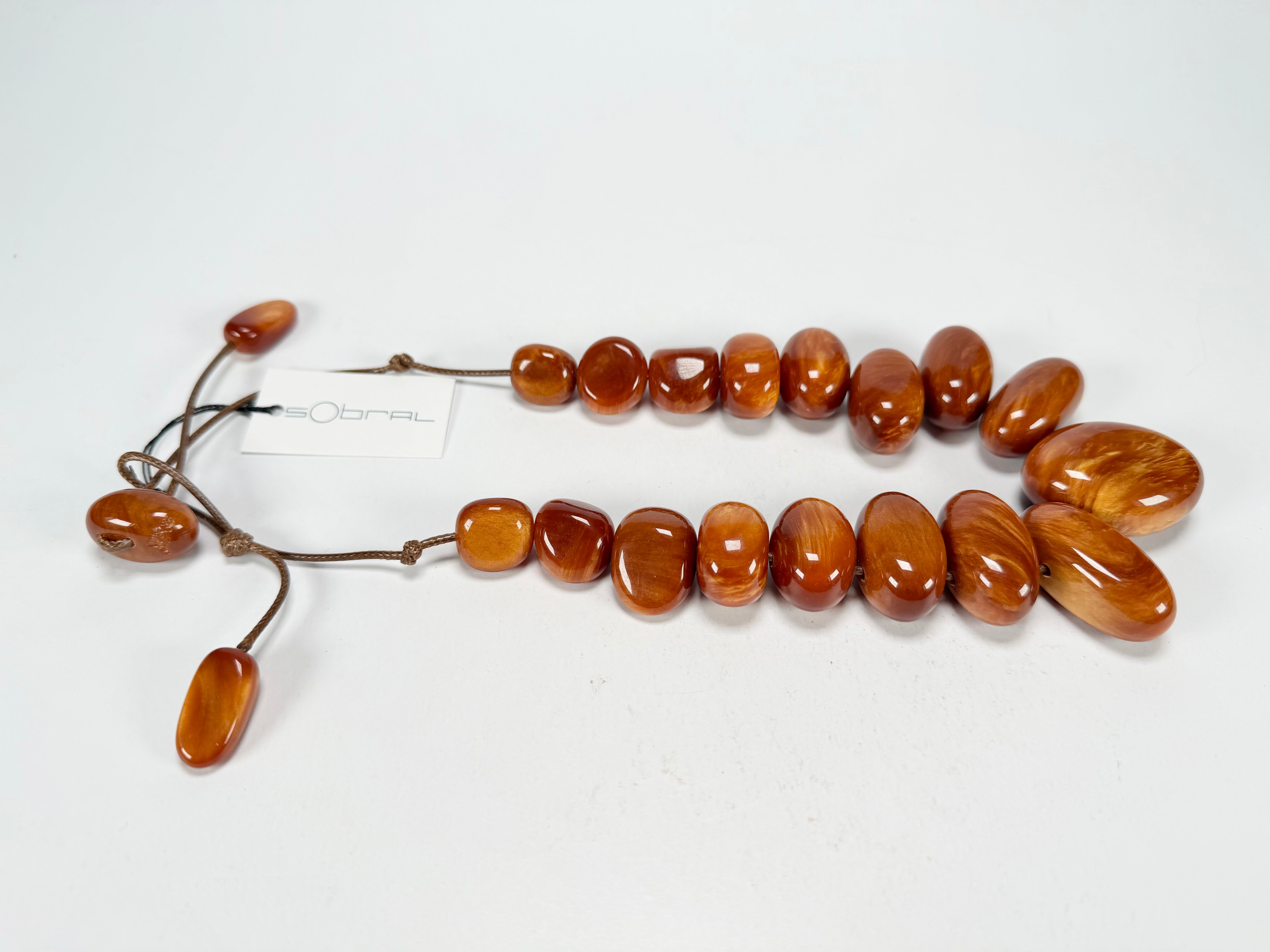 Sobral - Honey "Monica" Resin Necklace ( 005412 )