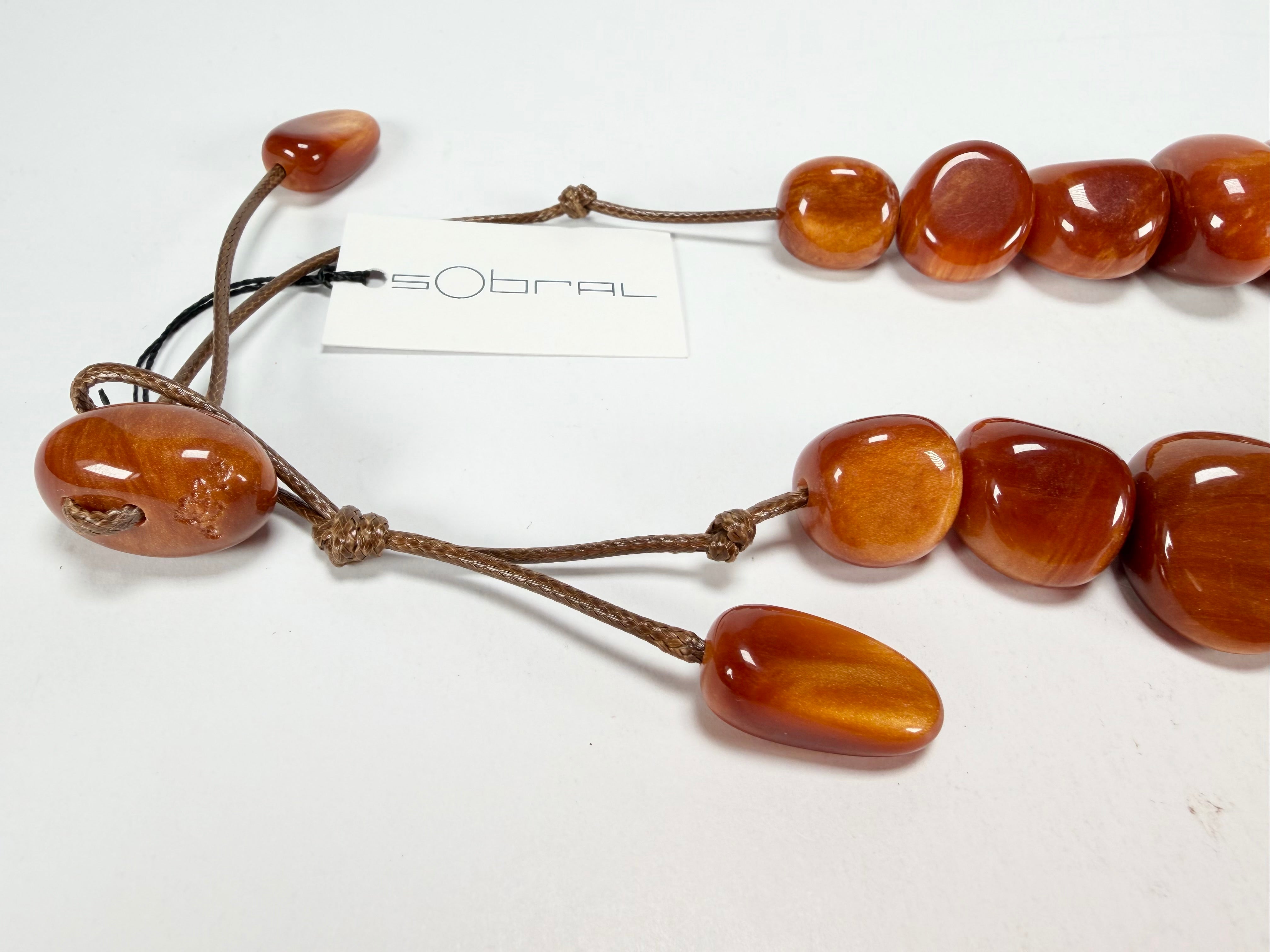 Sobral - Honey "Monica" Resin Necklace ( 005412 )