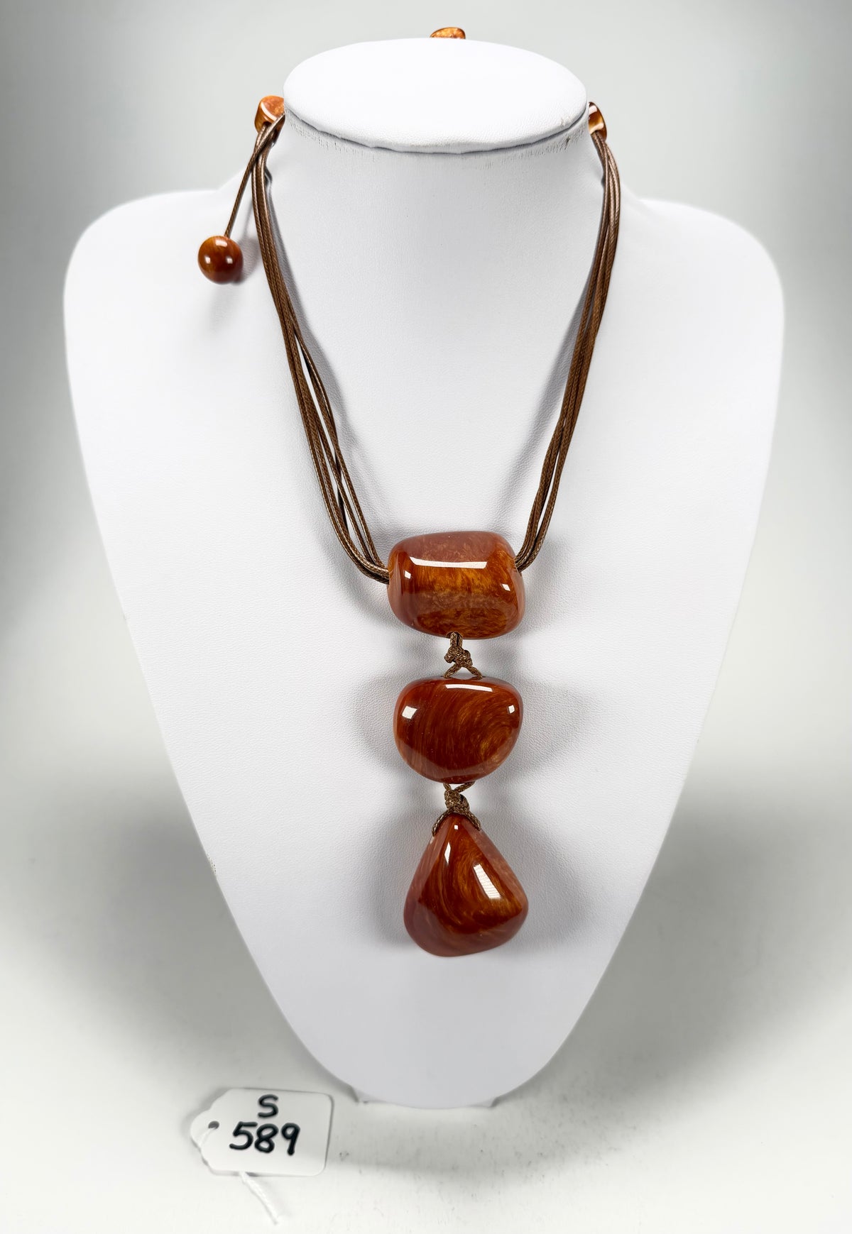 Sobral - Honey "Cusco" Resin Necklace ( 001614 )