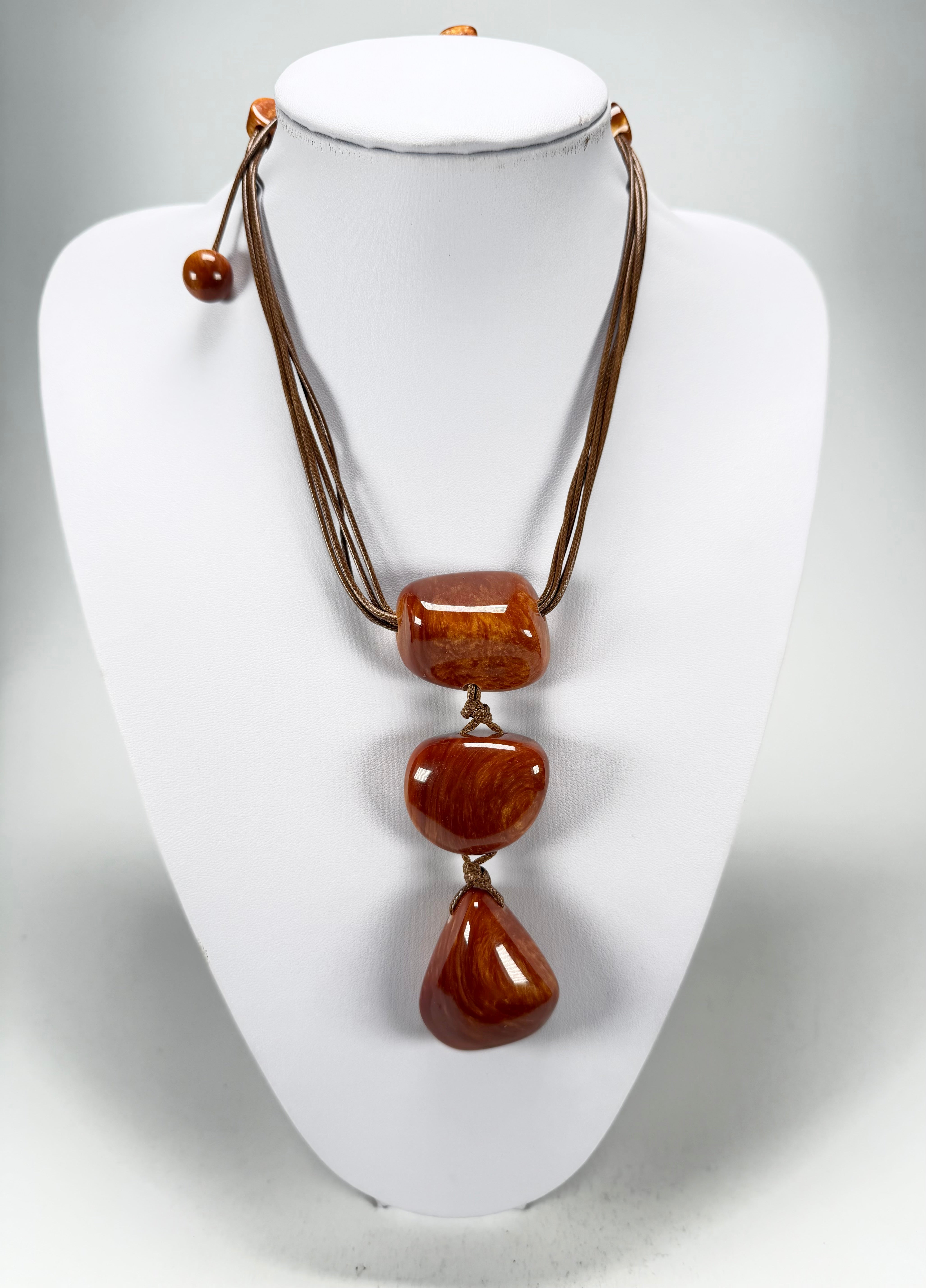 Sobral - Honey "Cusco" Resin Necklace ( 001614 )