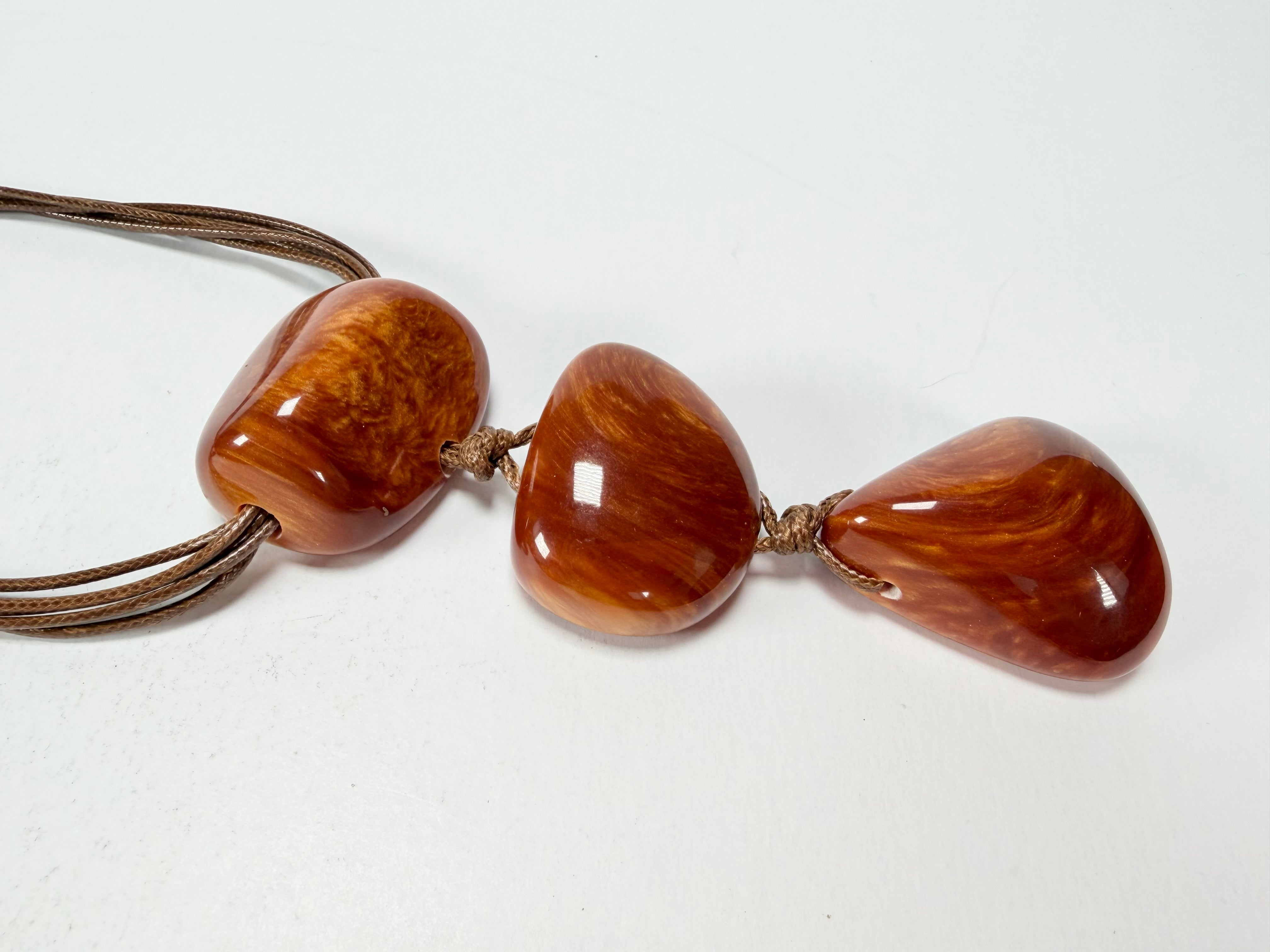 Sobral - Honey "Cusco" Resin Necklace ( 001614 )