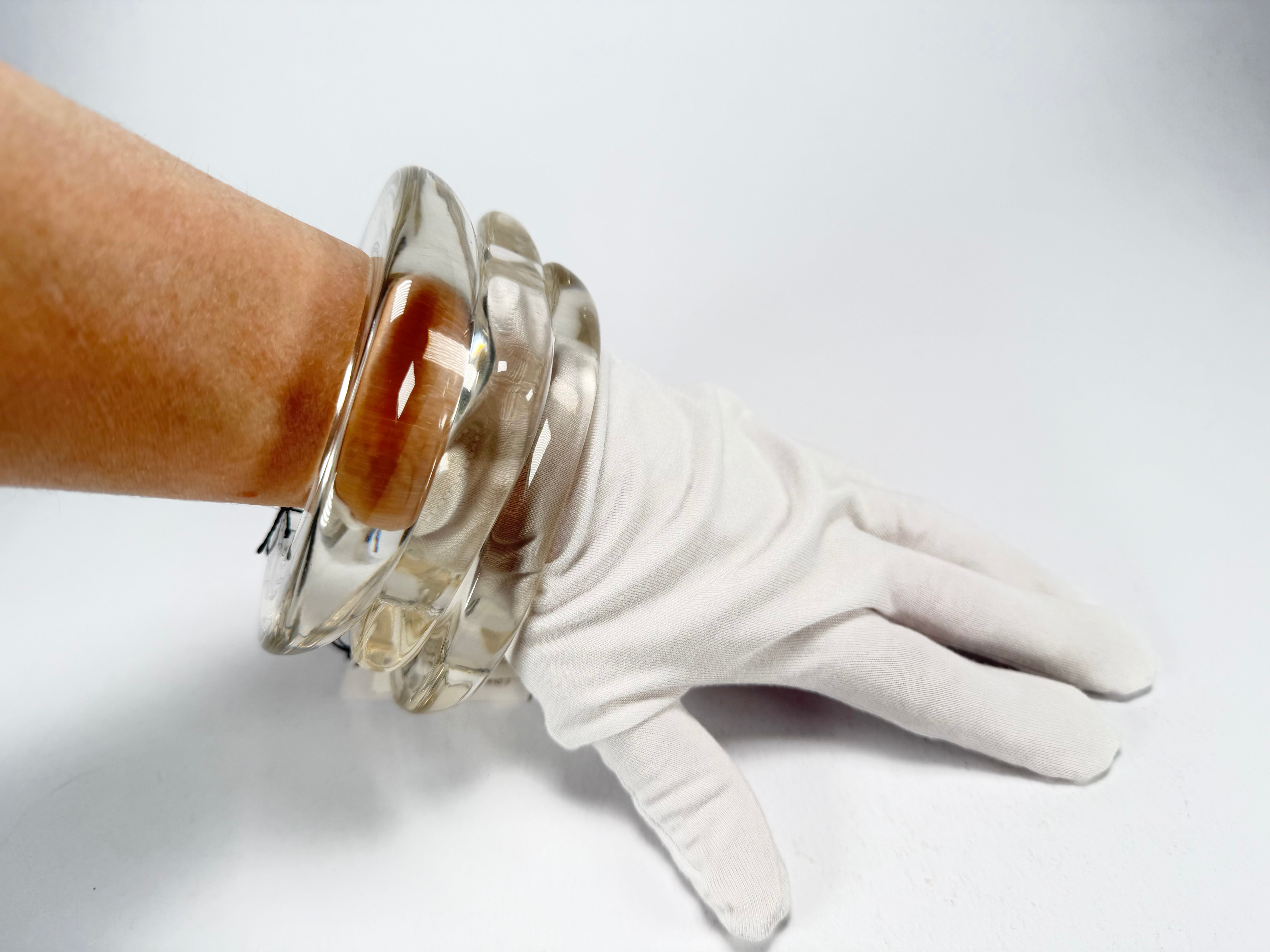 Sobral - Studio "Stacker " 3 Cristal Resin Solid Bangle Set ( 005161 )