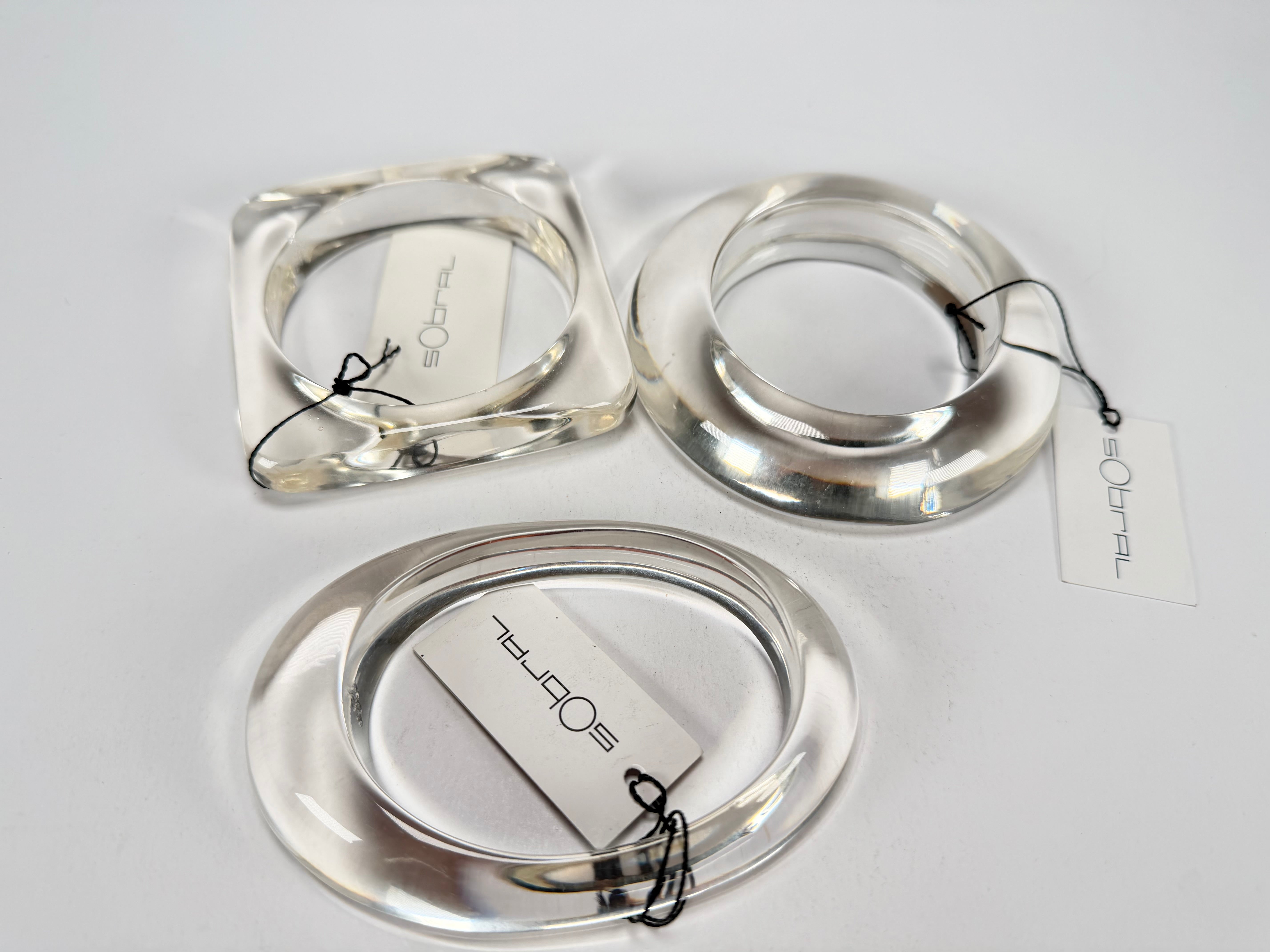Sobral - Studio "Stacker " 3 Cristal Resin Solid Bangle Set ( 005161 )