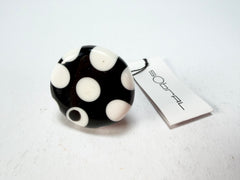 Sobral - Dots "Dots" Black & White Resin Ring ( 005354 ) - Size UK V / US 10.5