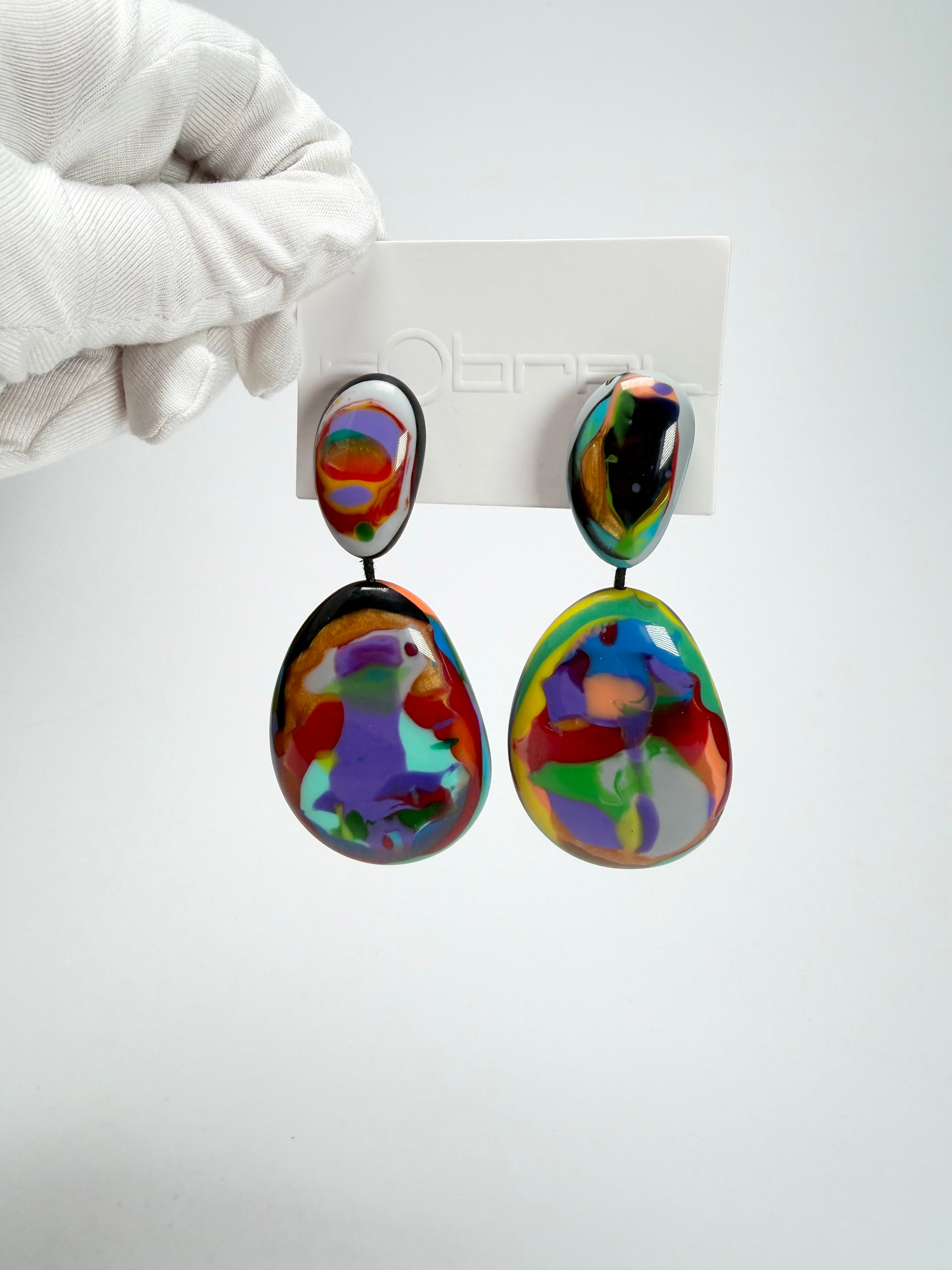 Sobral - Multi-Colour "Gabriele" Resin Earrings ( 003609 )