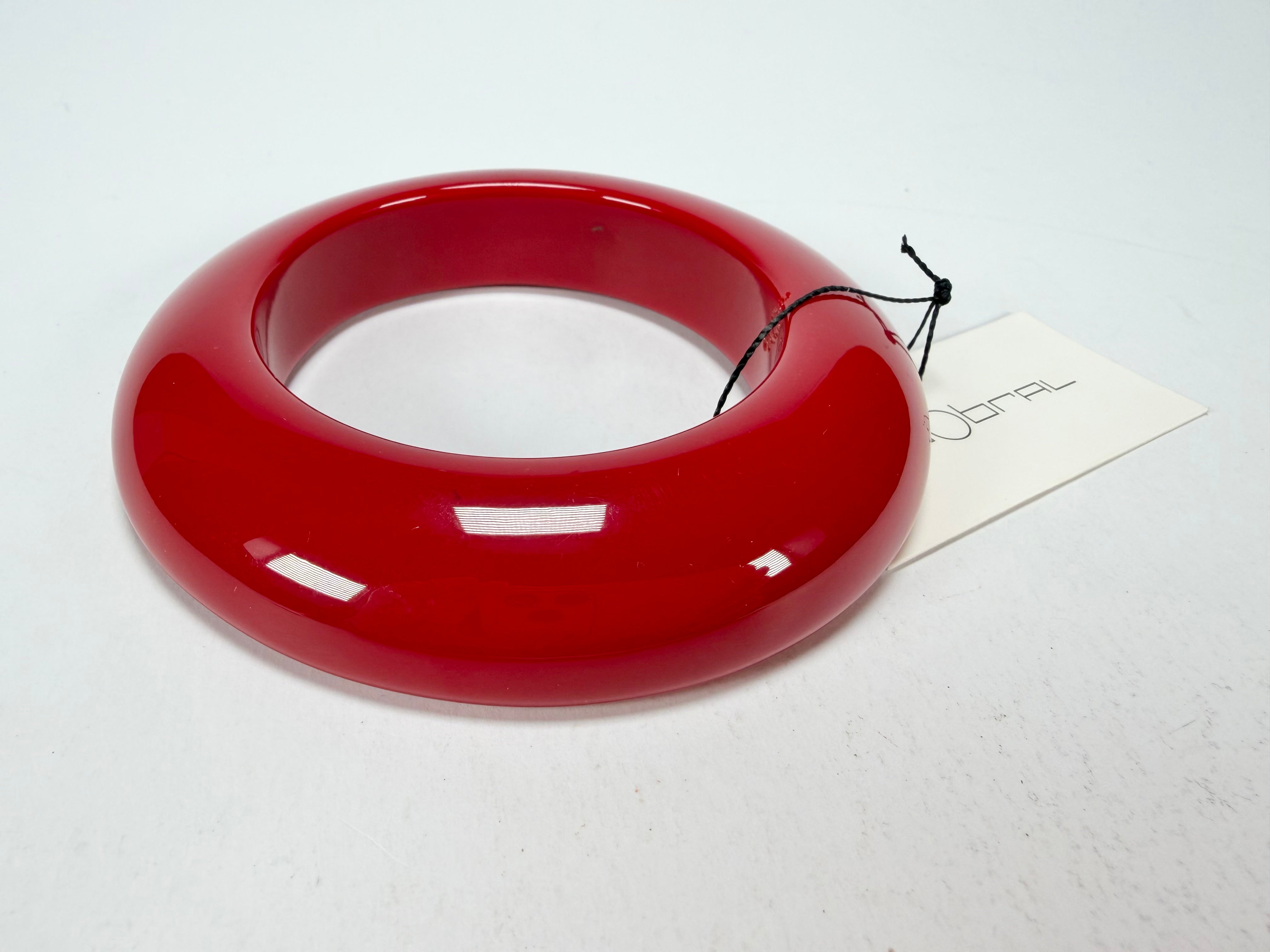 Sobral - Studio "Stacker " 3 Red Resin Solid Bangle Set ( 005161 )