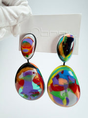 Sobral - Multi-Colour "Gabriele" Resin Earrings ( 003609 )