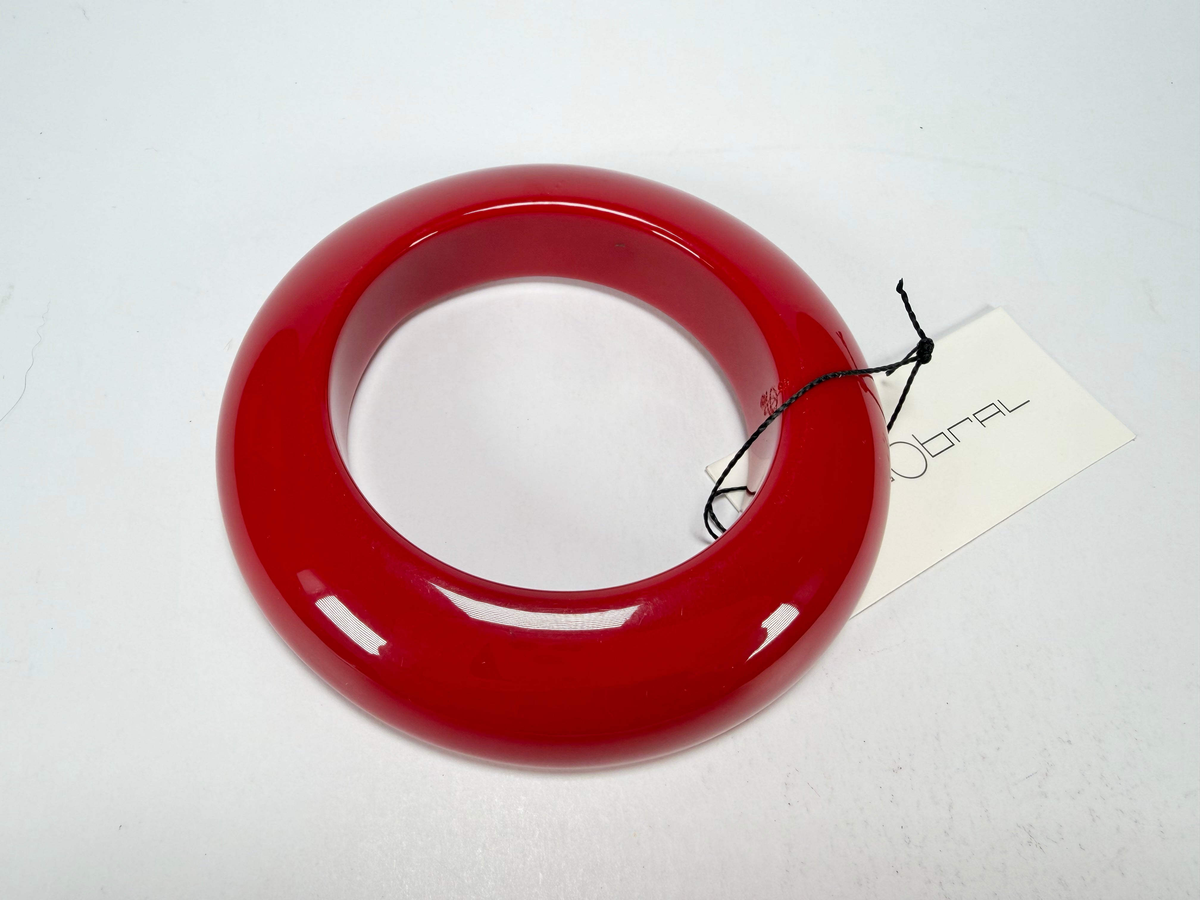 Sobral - Studio "Stacker " 3 Red Resin Solid Bangle Set ( 005161 )