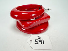 Sobral - Studio "Stacker " 3 Red Resin Solid Bangle Set ( 005161 )