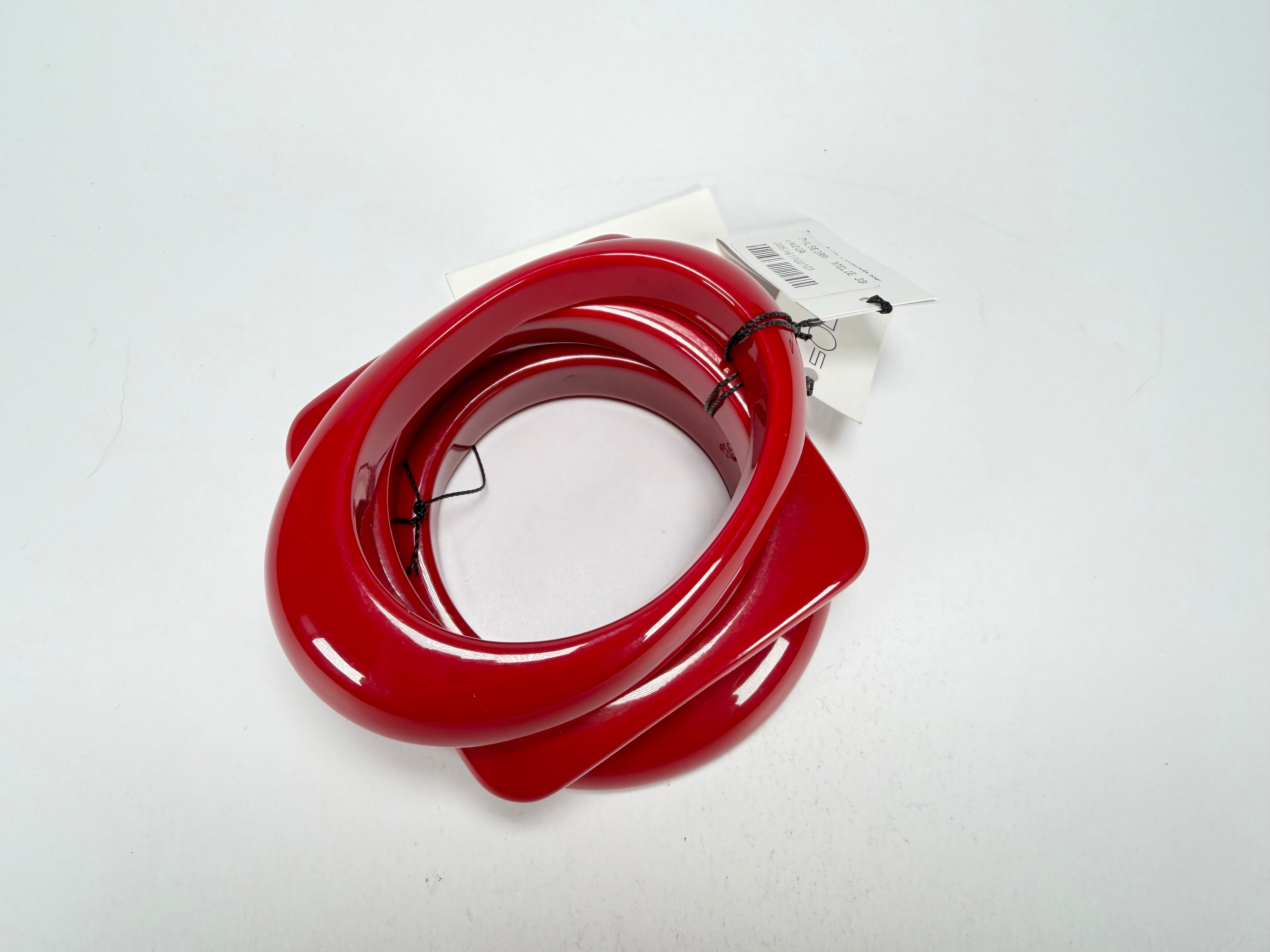 Sobral - Studio "Stacker " 3 Red Resin Solid Bangle Set ( 005161 )