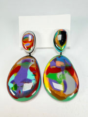 Sobral - Multi-Colour "Gabriele" Resin Earrings ( 003609 )