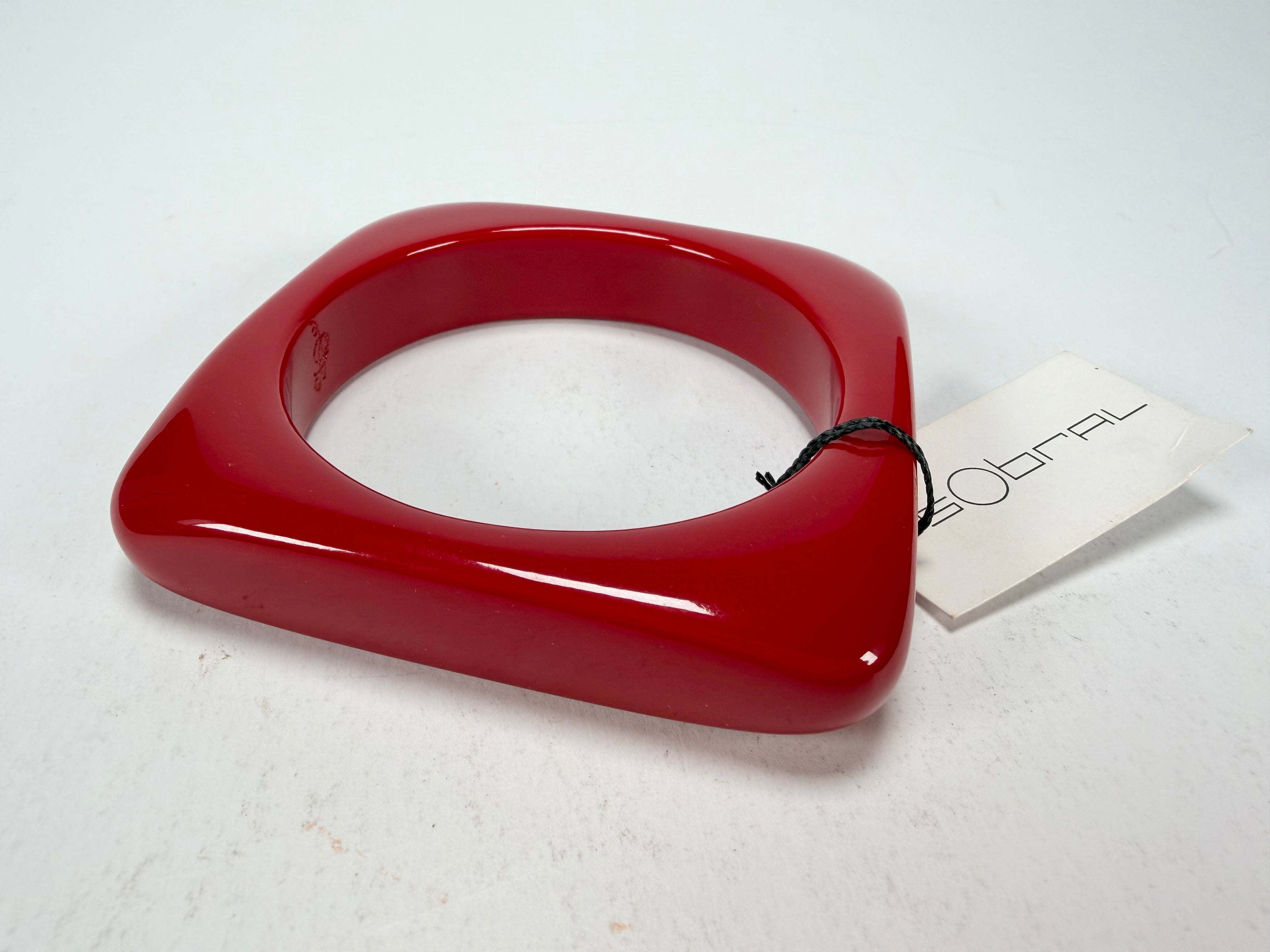 Sobral - Studio "Stacker " 3 Red Resin Solid Bangle Set ( 005161 )