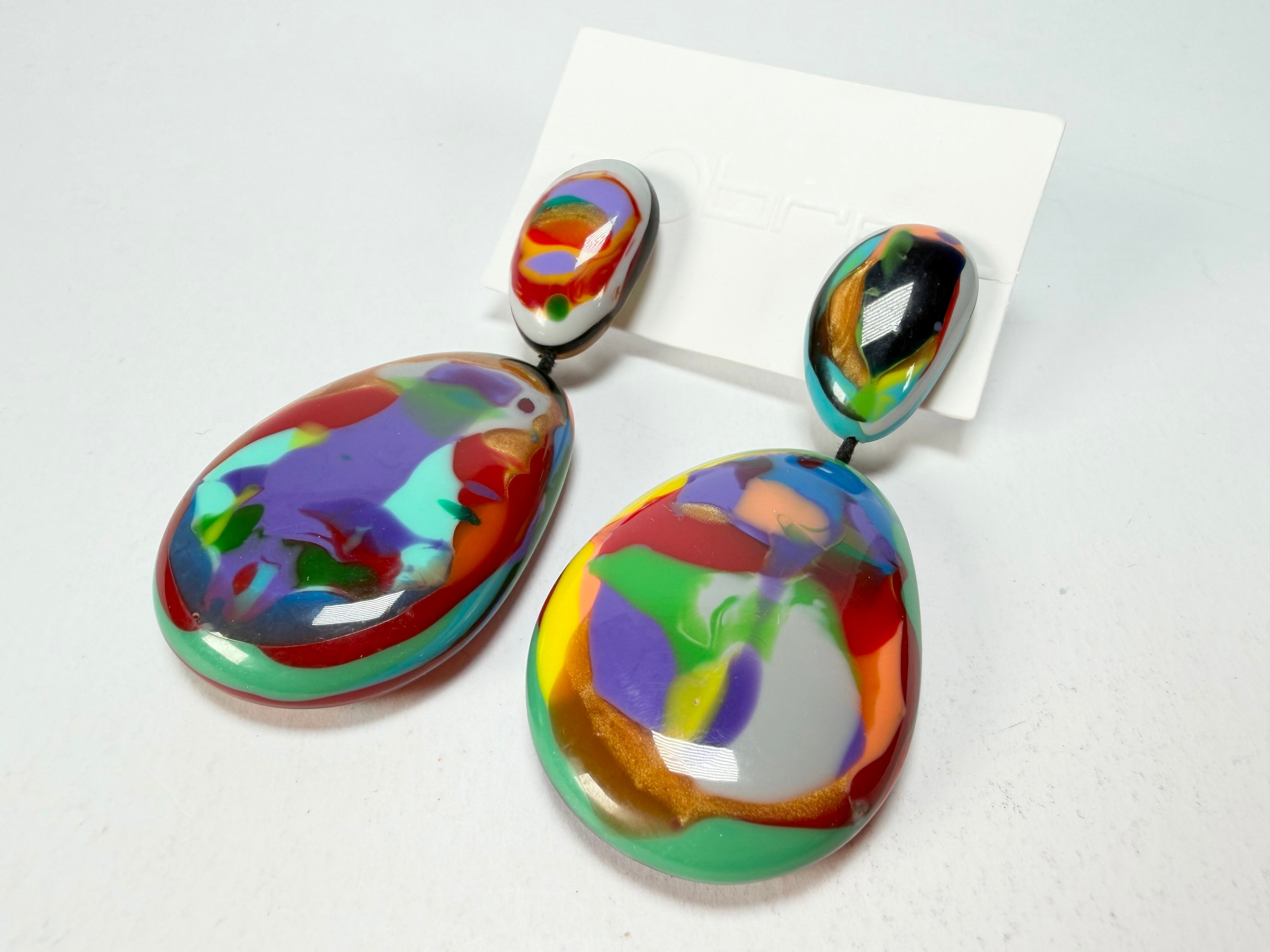 Sobral - Multi-Colour "Gabriele" Resin Earrings ( 003609 )