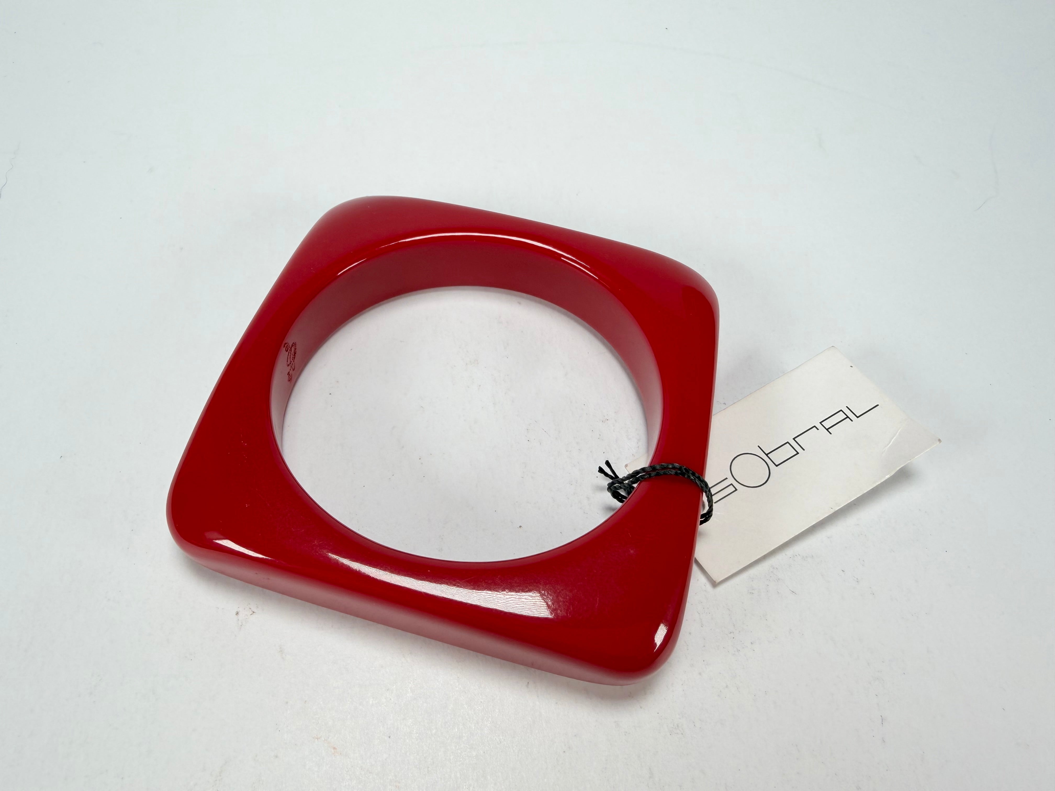 Sobral - Studio "Stacker " 3 Red Resin Solid Bangle Set ( 005161 )
