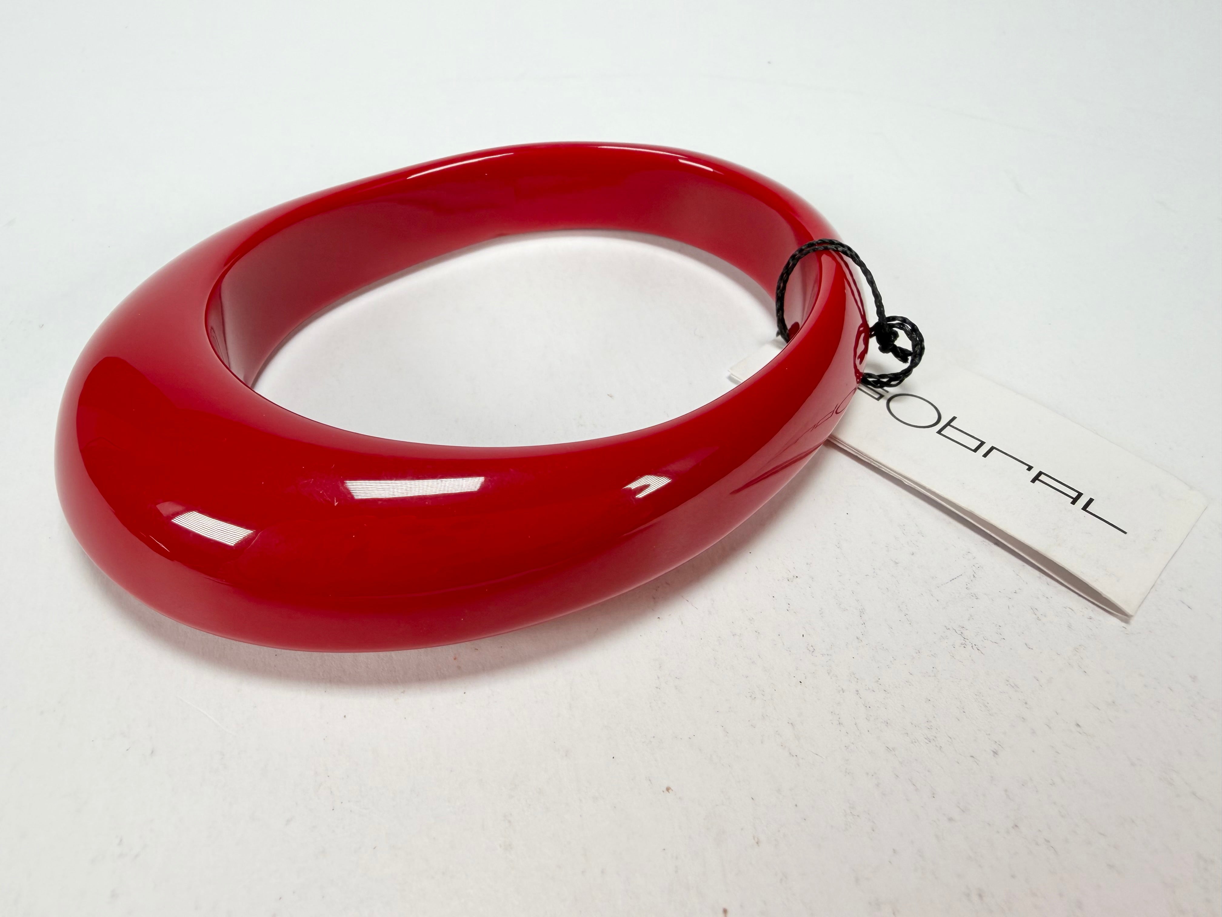 Sobral - Studio "Stacker " 3 Red Resin Solid Bangle Set ( 005161 )