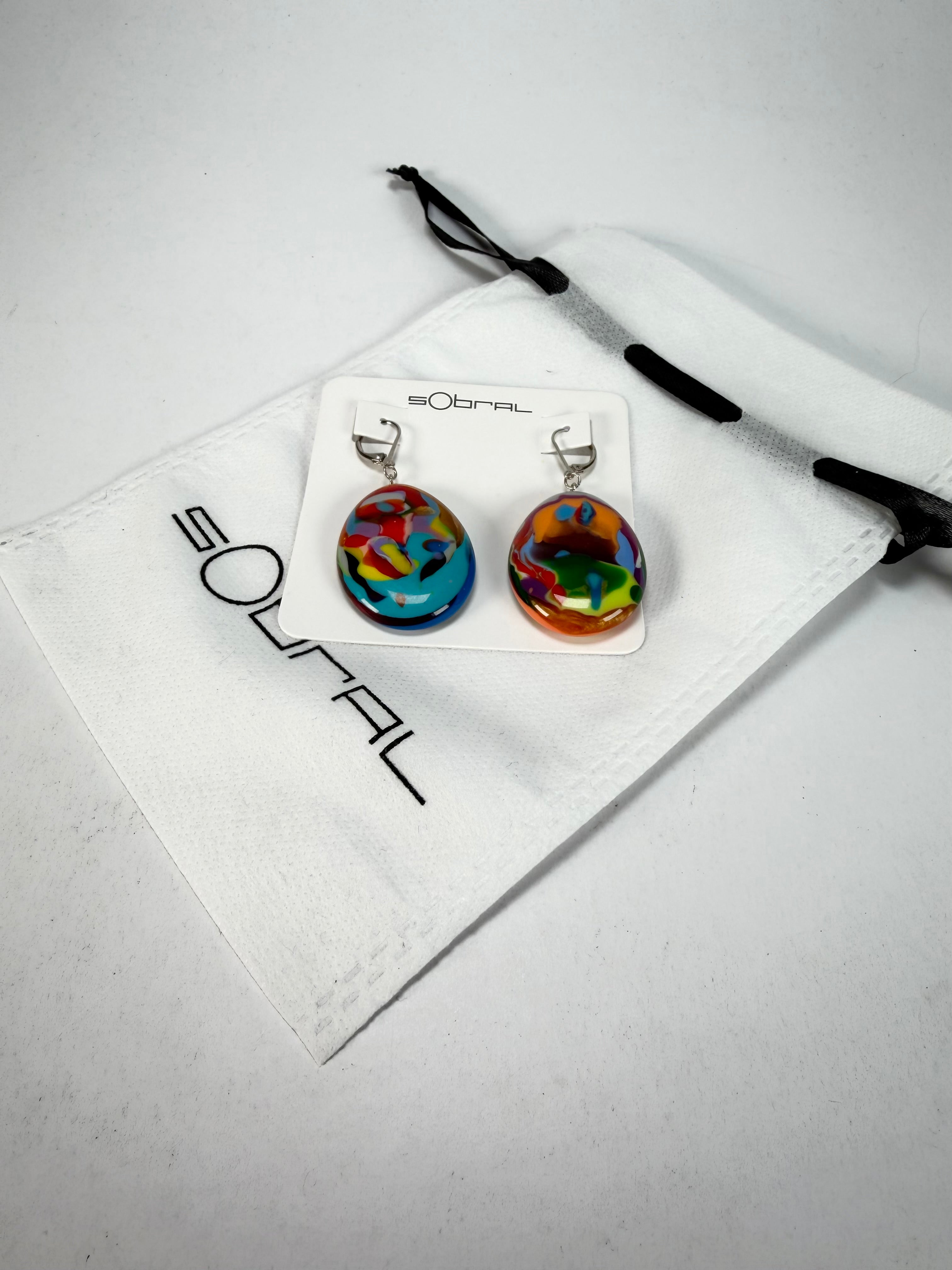 Sobral - Multi-Colour "Inusitado" K Resin Earrings ( 004195 )