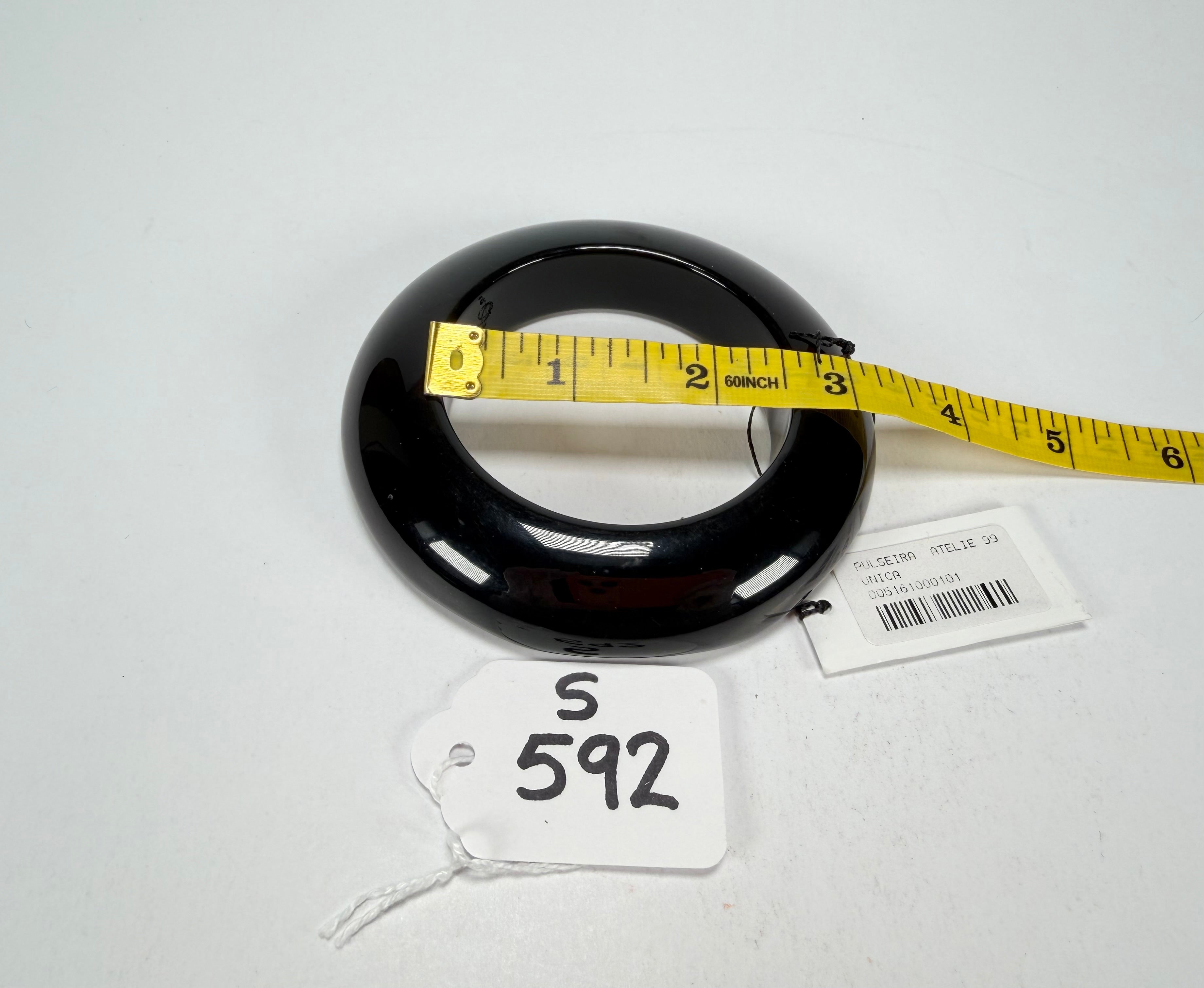 Sobral - Studio "Stacker " 3 Black Resin Solid Bangle Set ( 005161 )