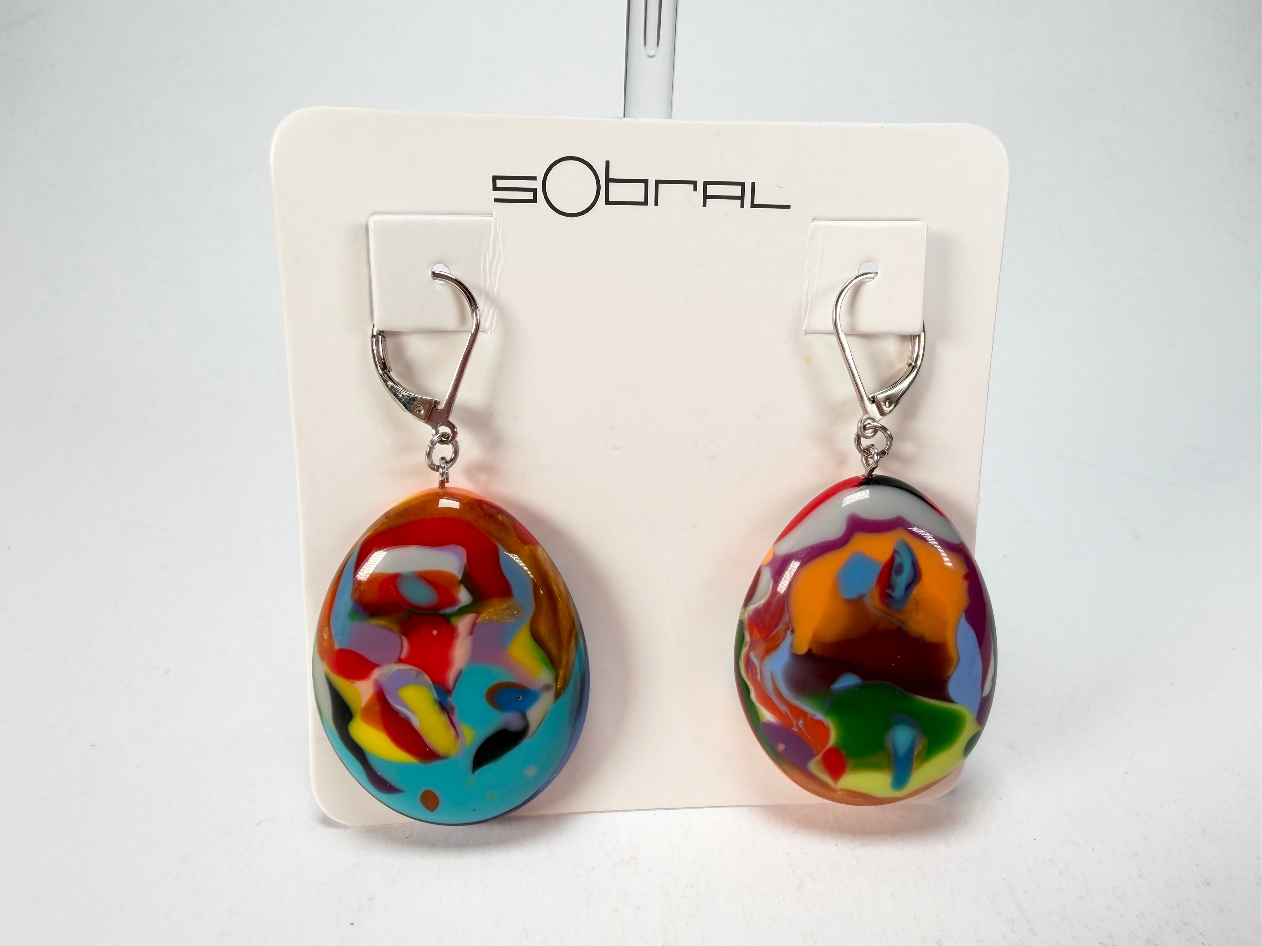 Sobral - Multi-Colour "Inusitado" K Resin Earrings ( 004195 )