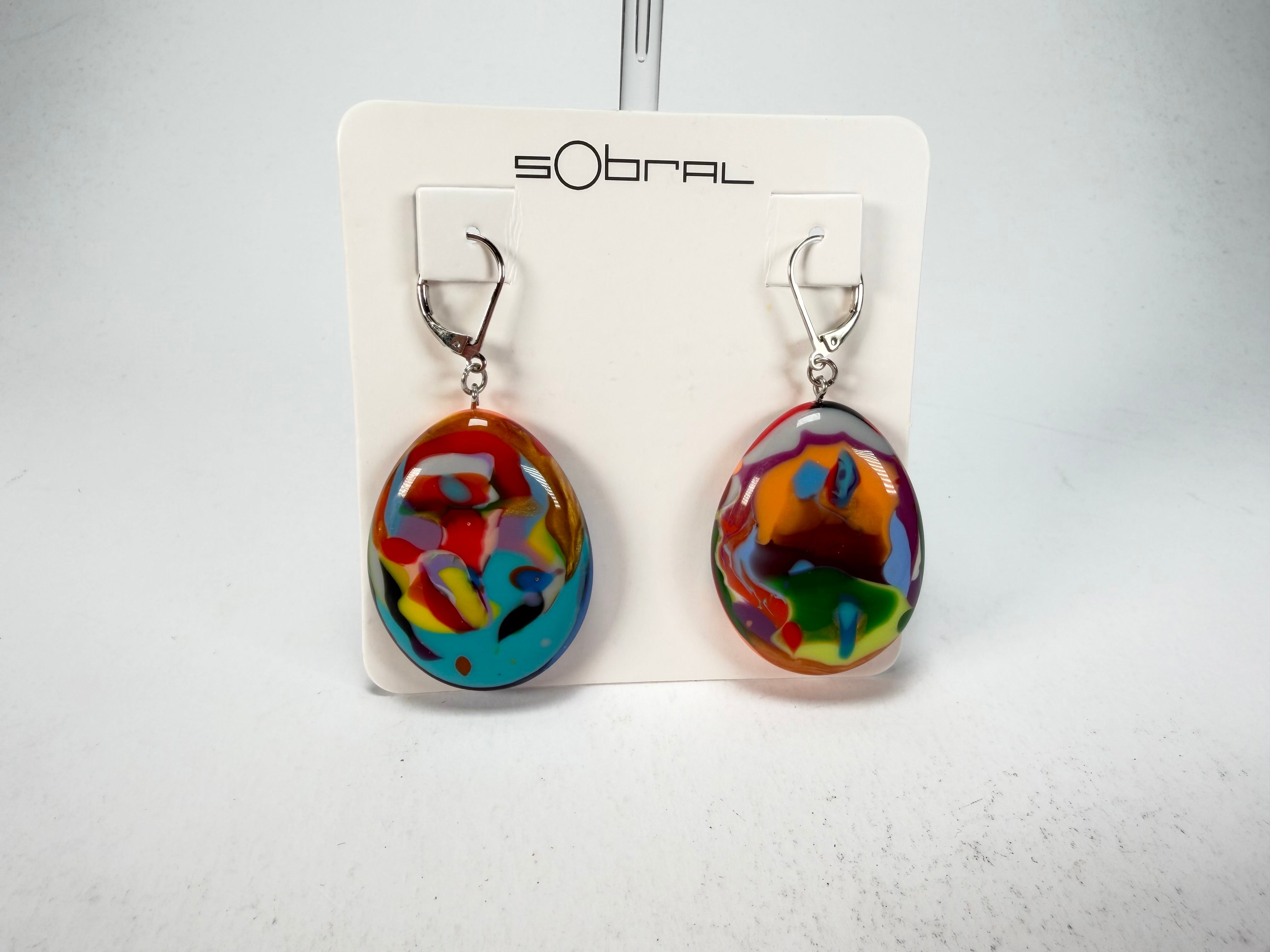 Sobral - Multi-Colour "Inusitado" K Resin Earrings ( 004195 )
