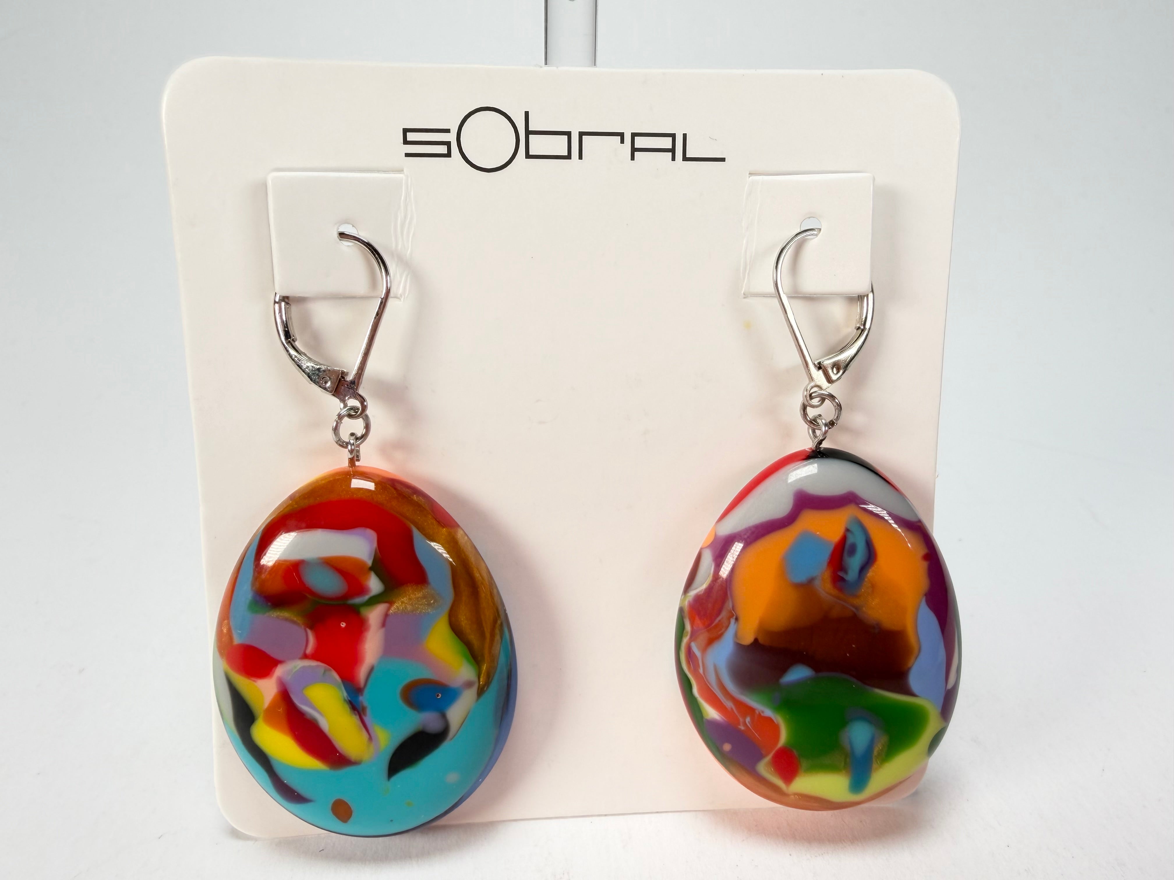 Sobral - Multi-Colour "Inusitado" K Resin Earrings ( 004195 )
