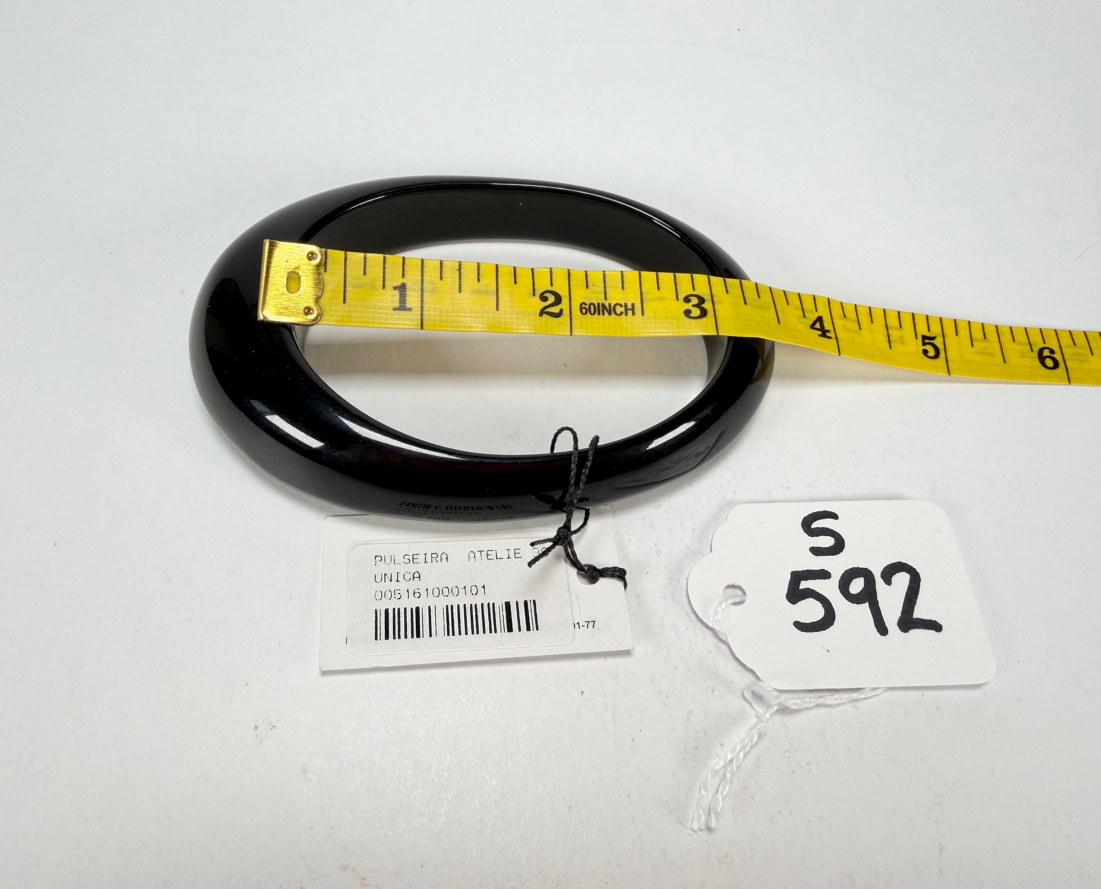 Sobral - Studio "Stacker " 3 Black Resin Solid Bangle Set ( 005161 )