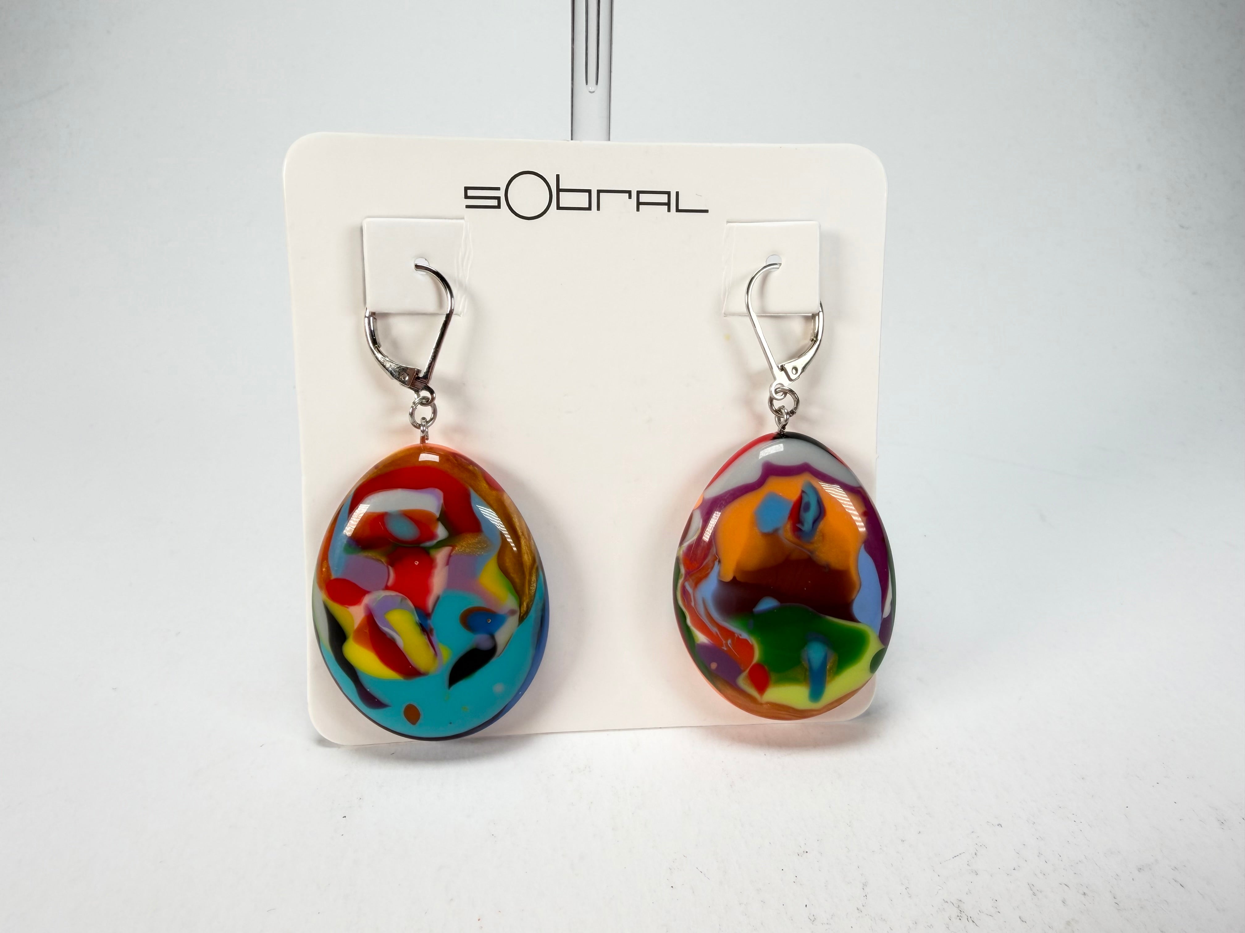 Sobral - Multi-Colour "Inusitado" K Resin Earrings ( 004195 )