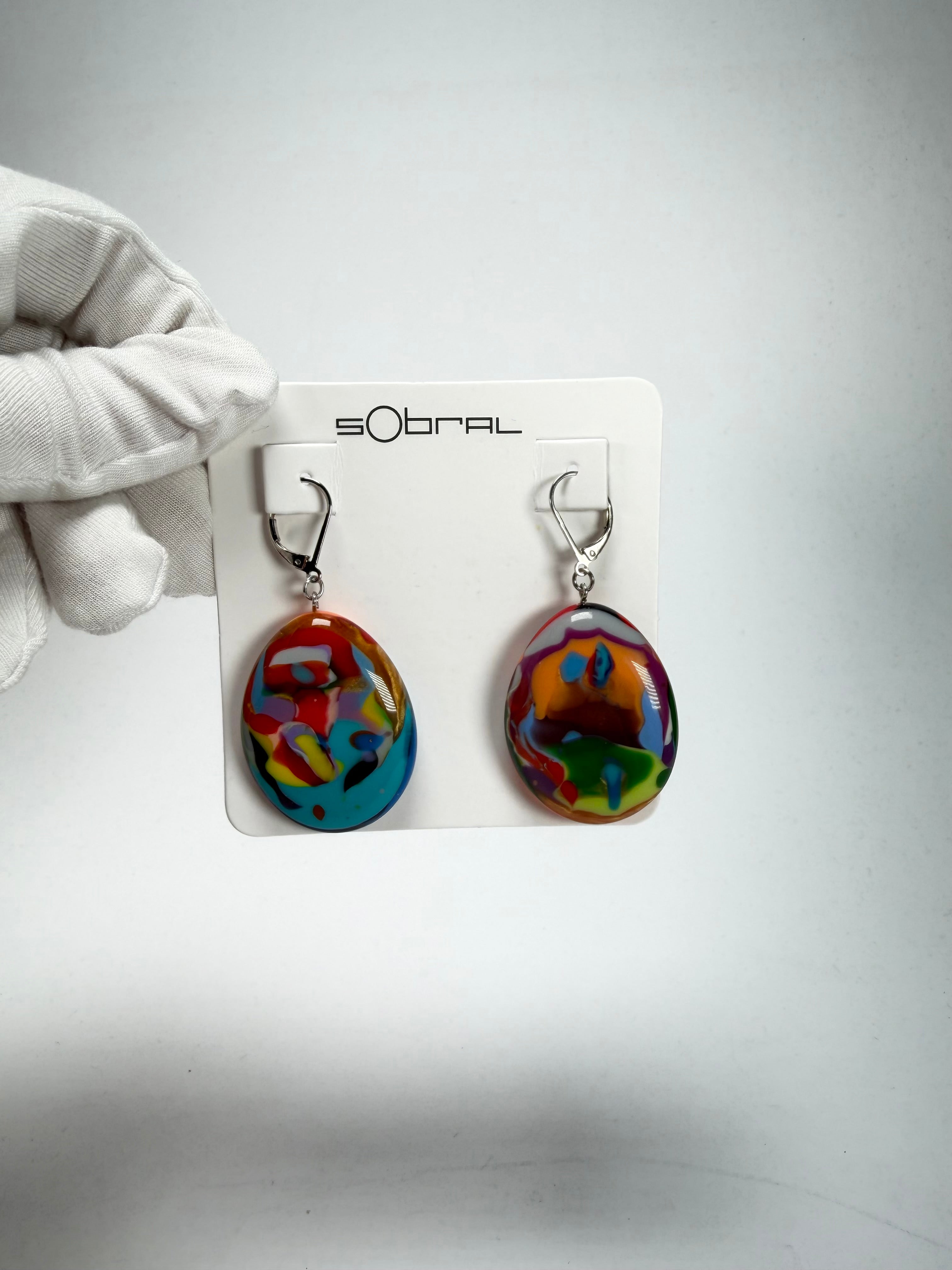 Sobral - Multi-Colour "Inusitado" K Resin Earrings ( 004195 )