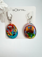 Sobral - Multi-Colour "Inusitado" K Resin Earrings ( 004195 )