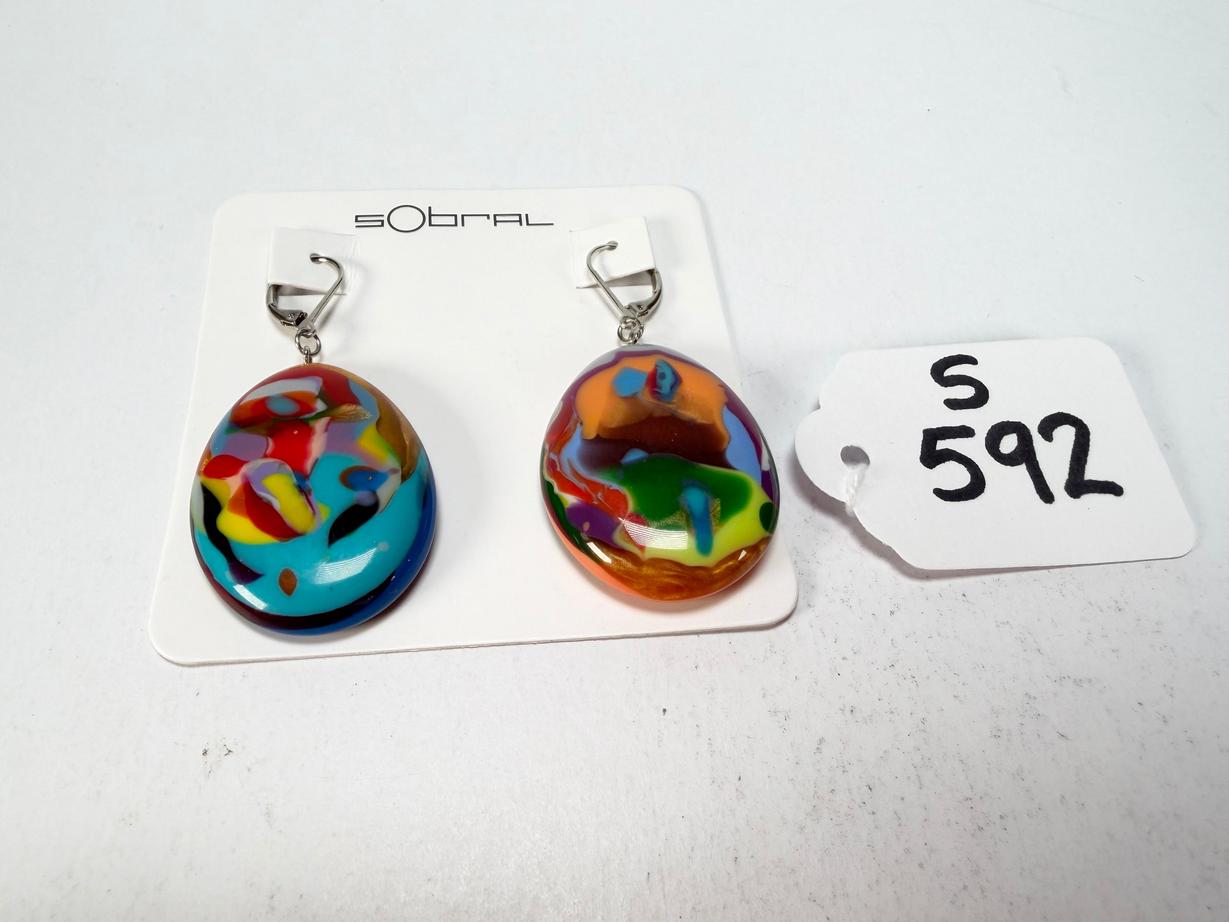 Sobral - Multi-Colour "Inusitado" K Resin Earrings ( 004195 )