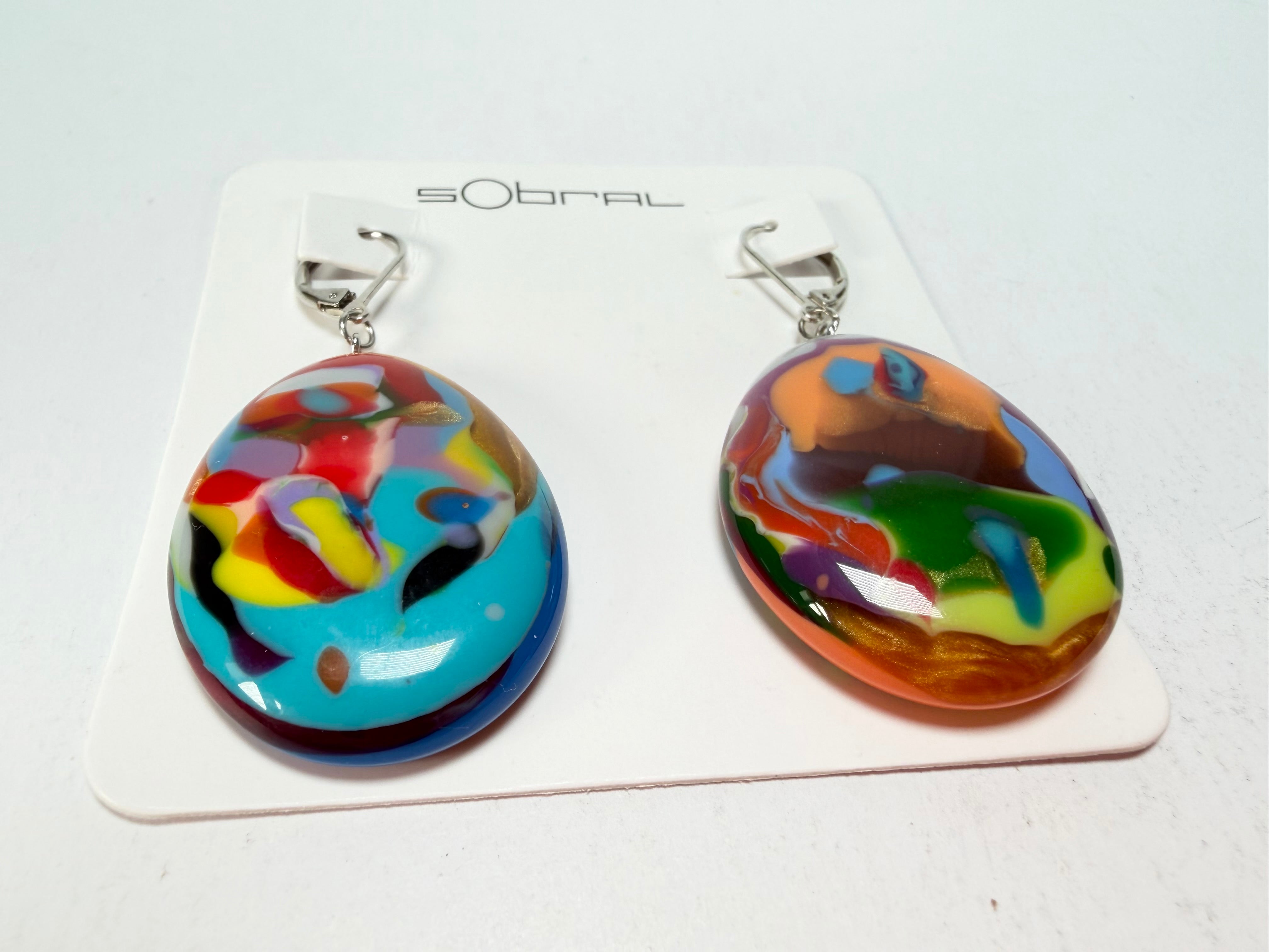 Sobral - Multi-Colour "Inusitado" K Resin Earrings ( 004195 )