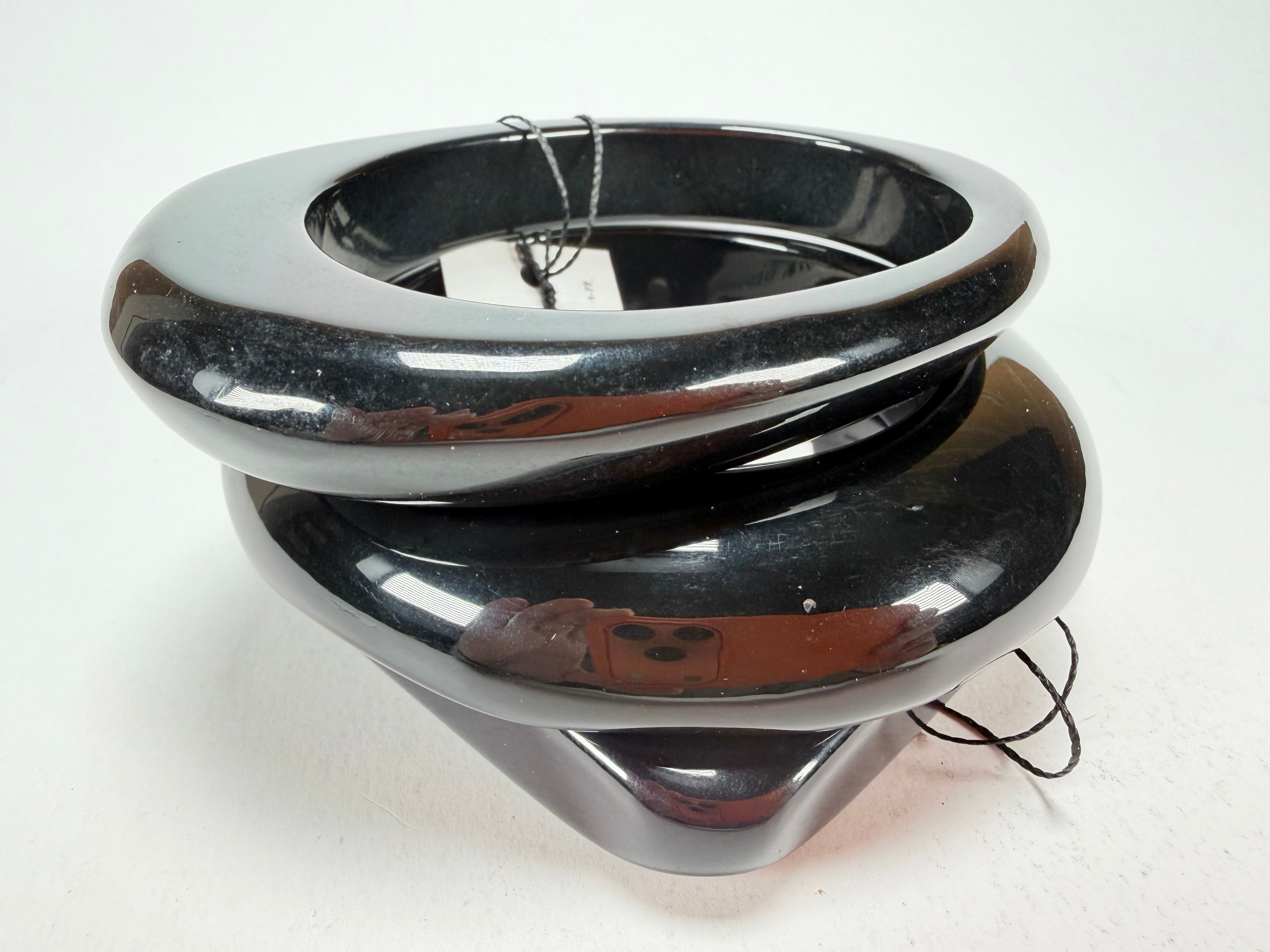 Sobral - Studio "Stacker " 3 Black Resin Solid Bangle Set ( 005161 )