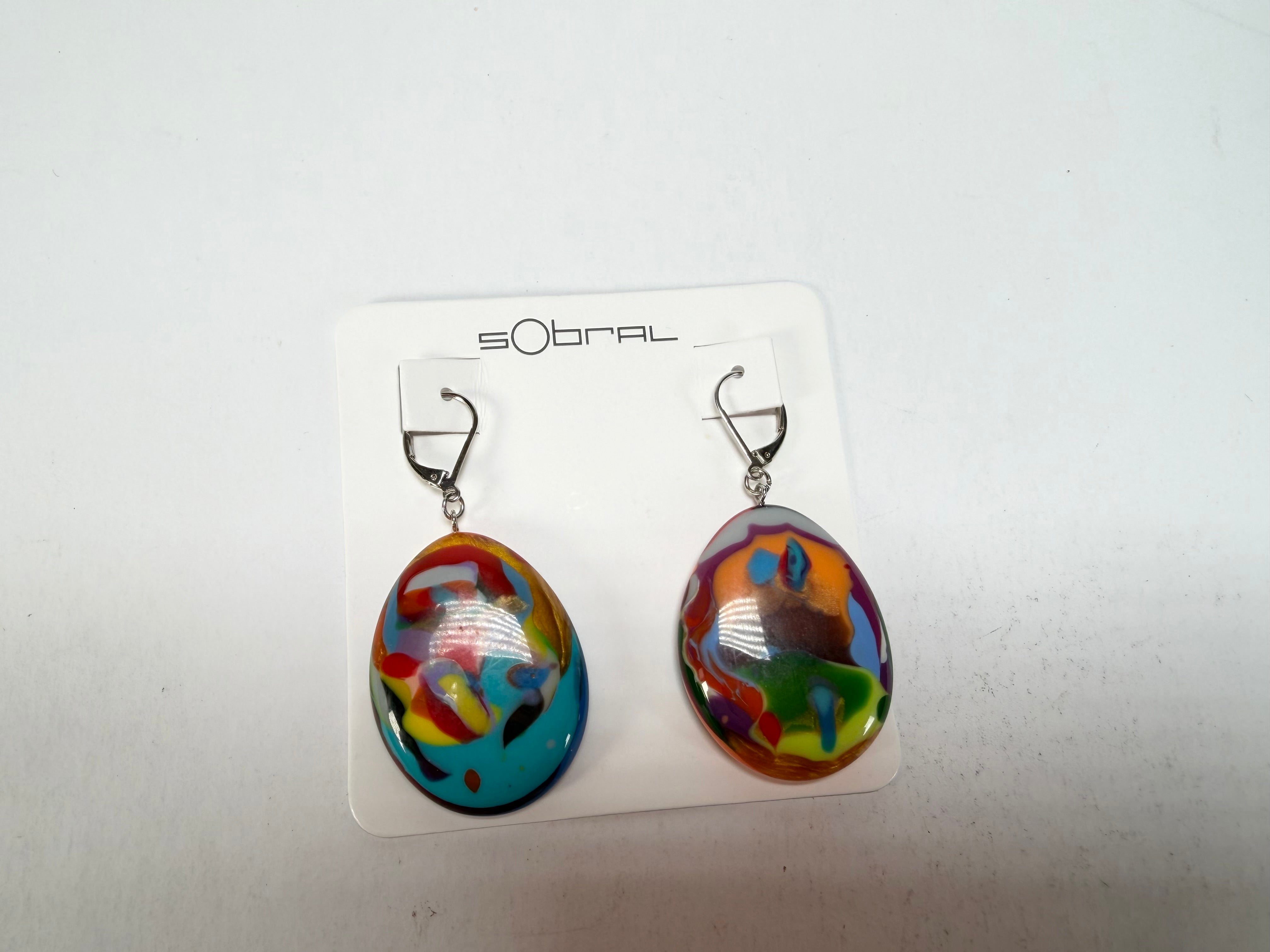 Sobral - Multi-Colour "Inusitado" K Resin Earrings ( 004195 )