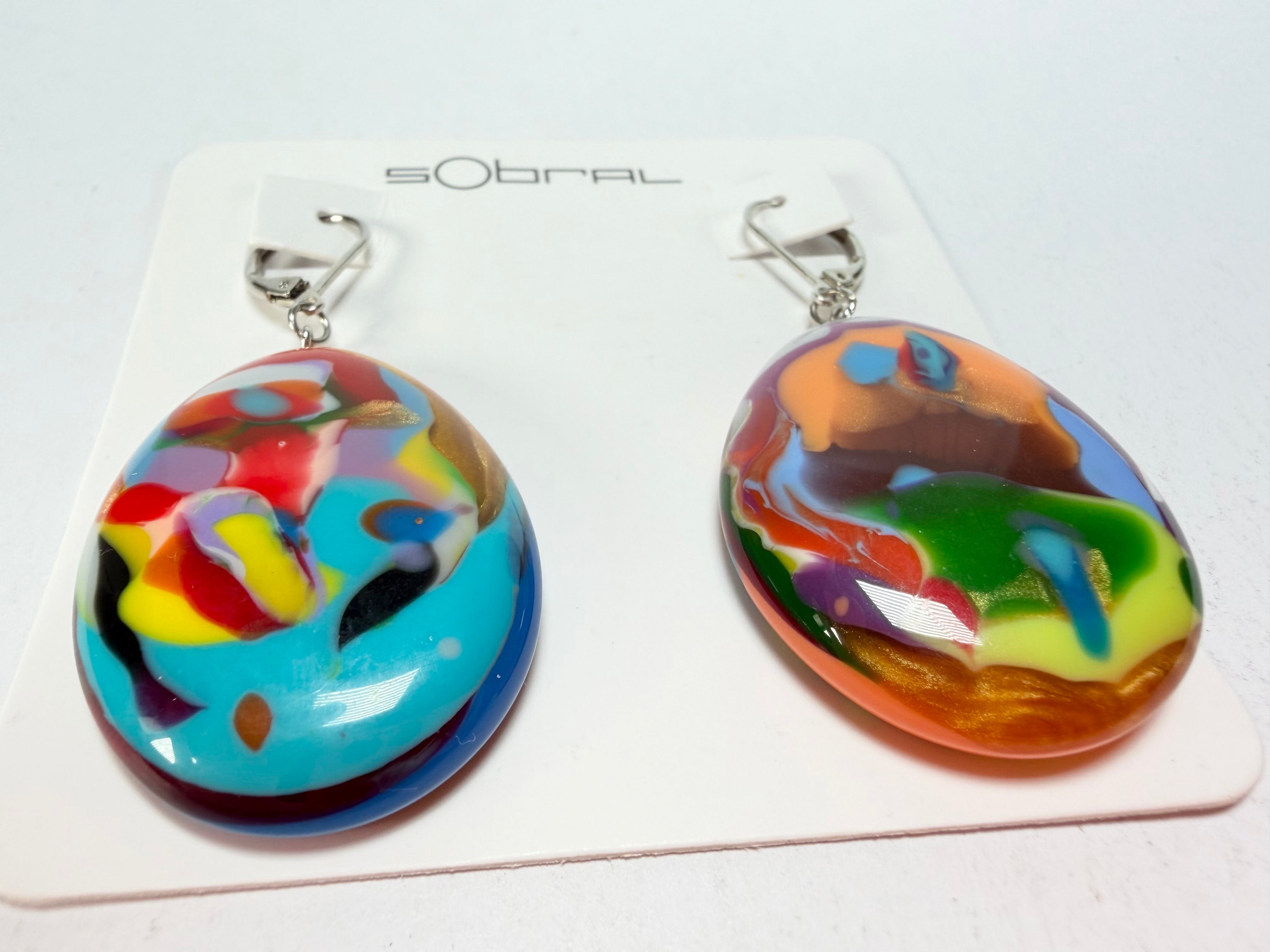 Sobral - Multi-Colour "Inusitado" K Resin Earrings ( 004195 )