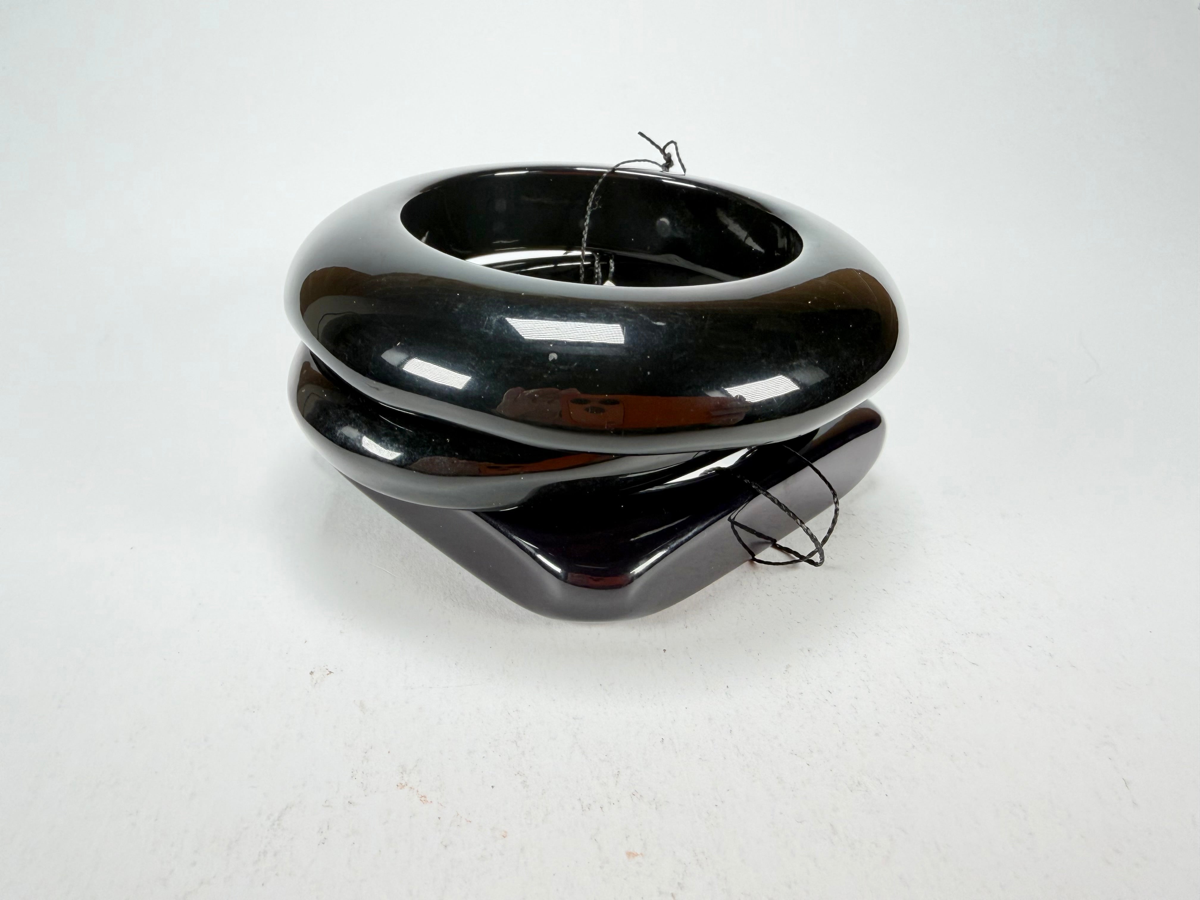 Sobral - Studio "Stacker " 3 Black Resin Solid Bangle Set ( 005161 )