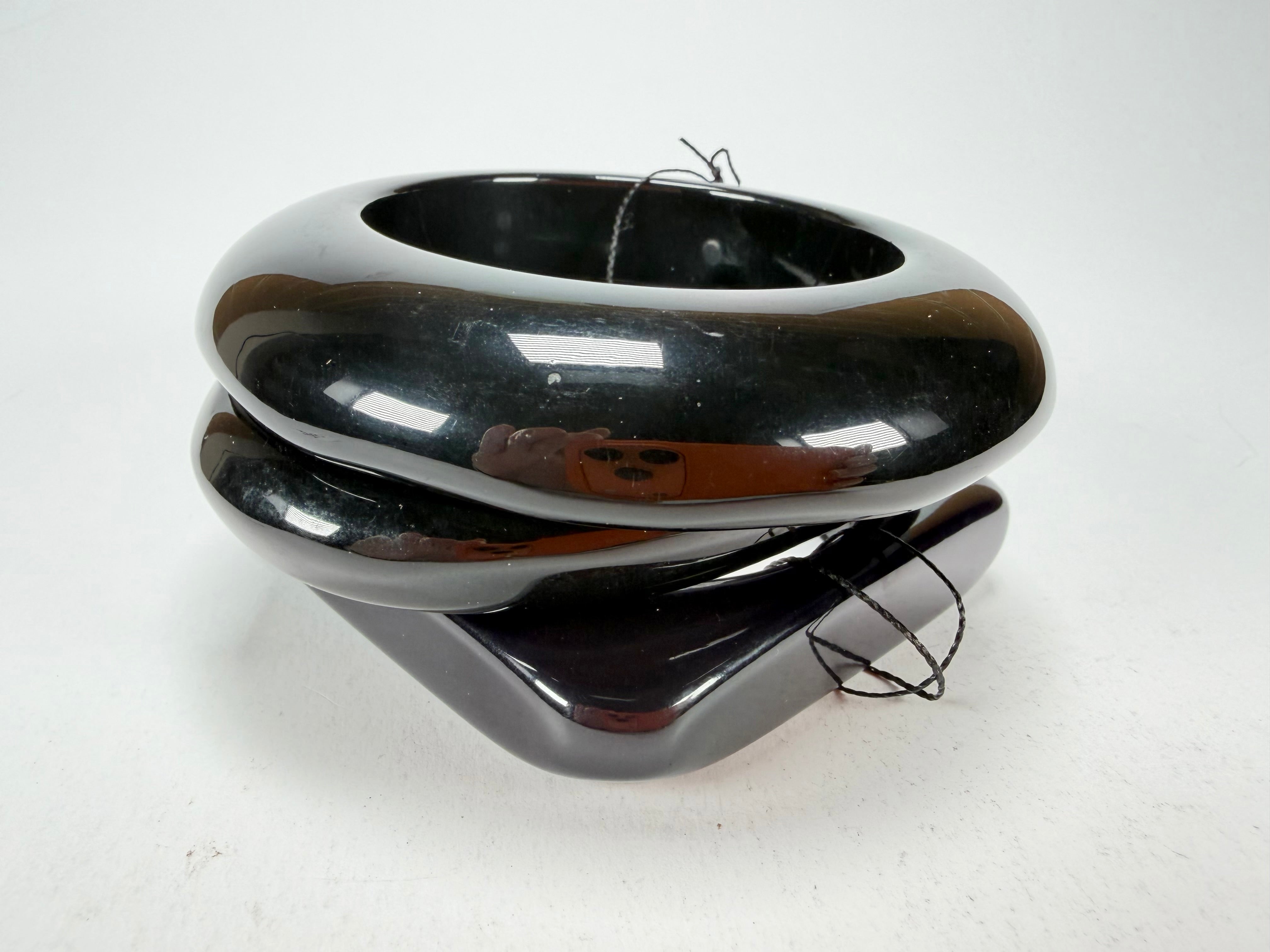 Sobral - Studio "Stacker " 3 Black Resin Solid Bangle Set ( 005161 )
