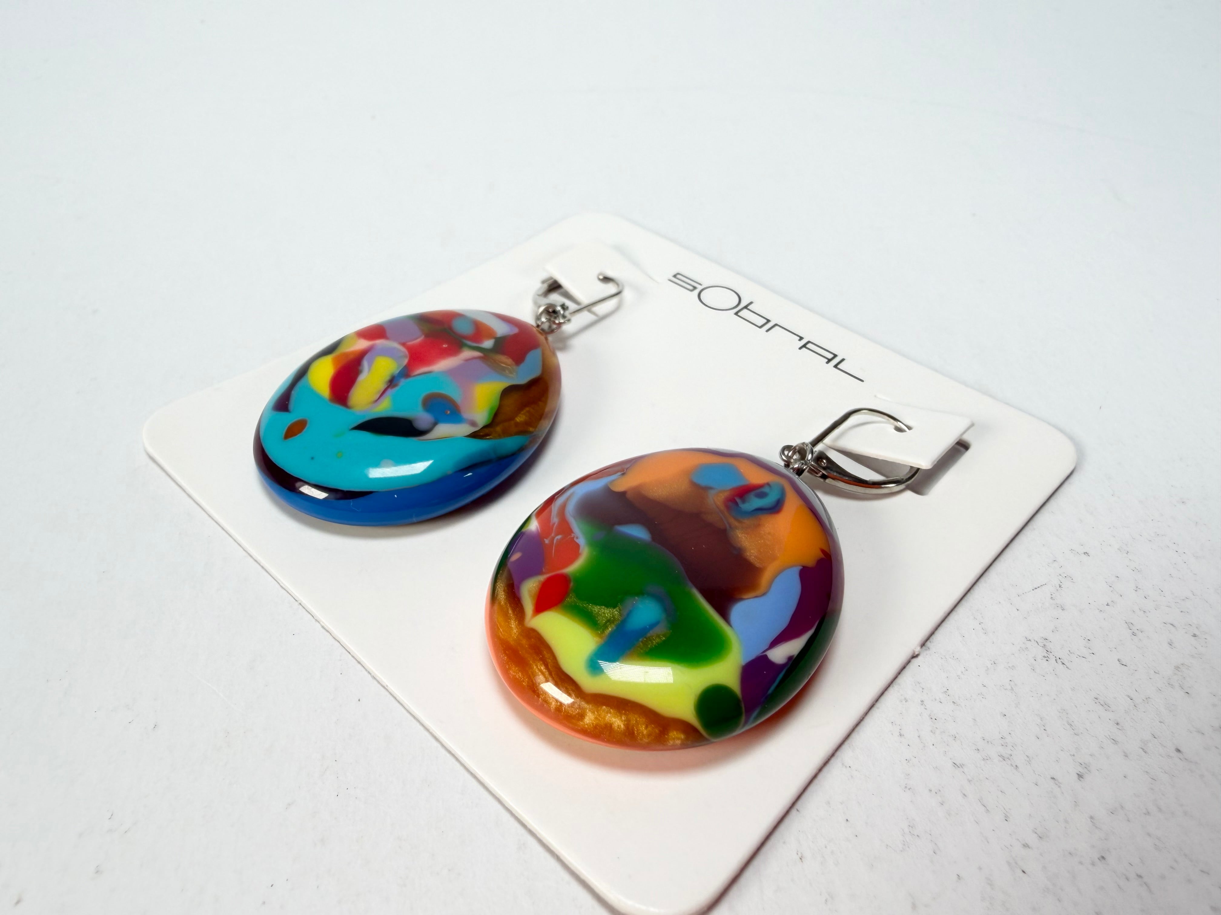 Sobral - Multi-Colour "Inusitado" K Resin Earrings ( 004195 )